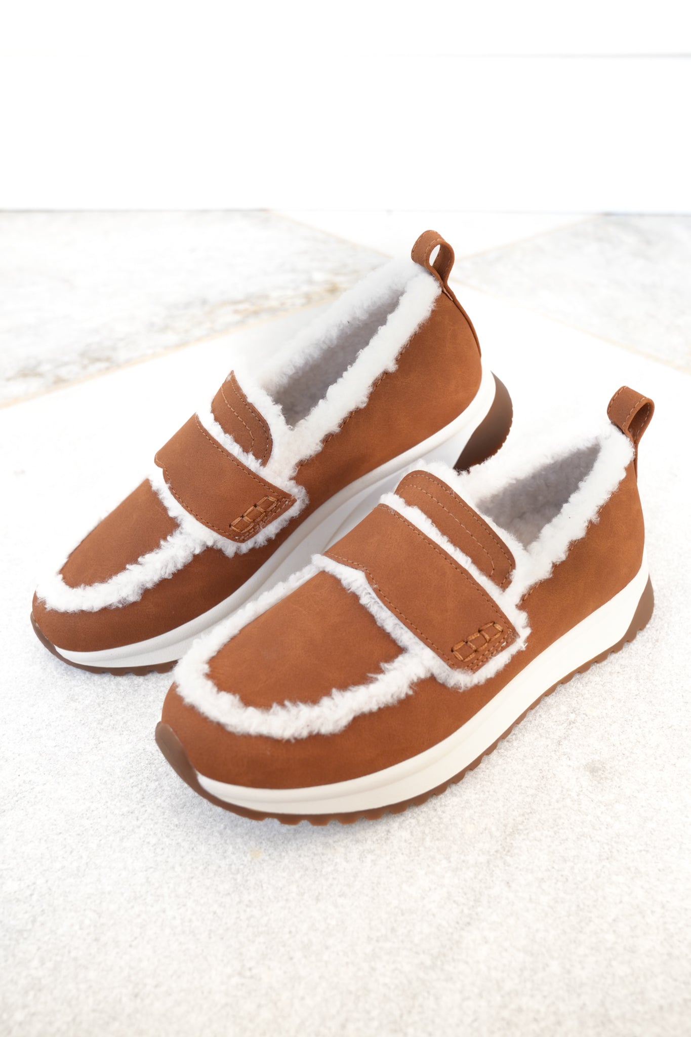 Yellow Box Cozy Vegan Shearling Slip On Loafer