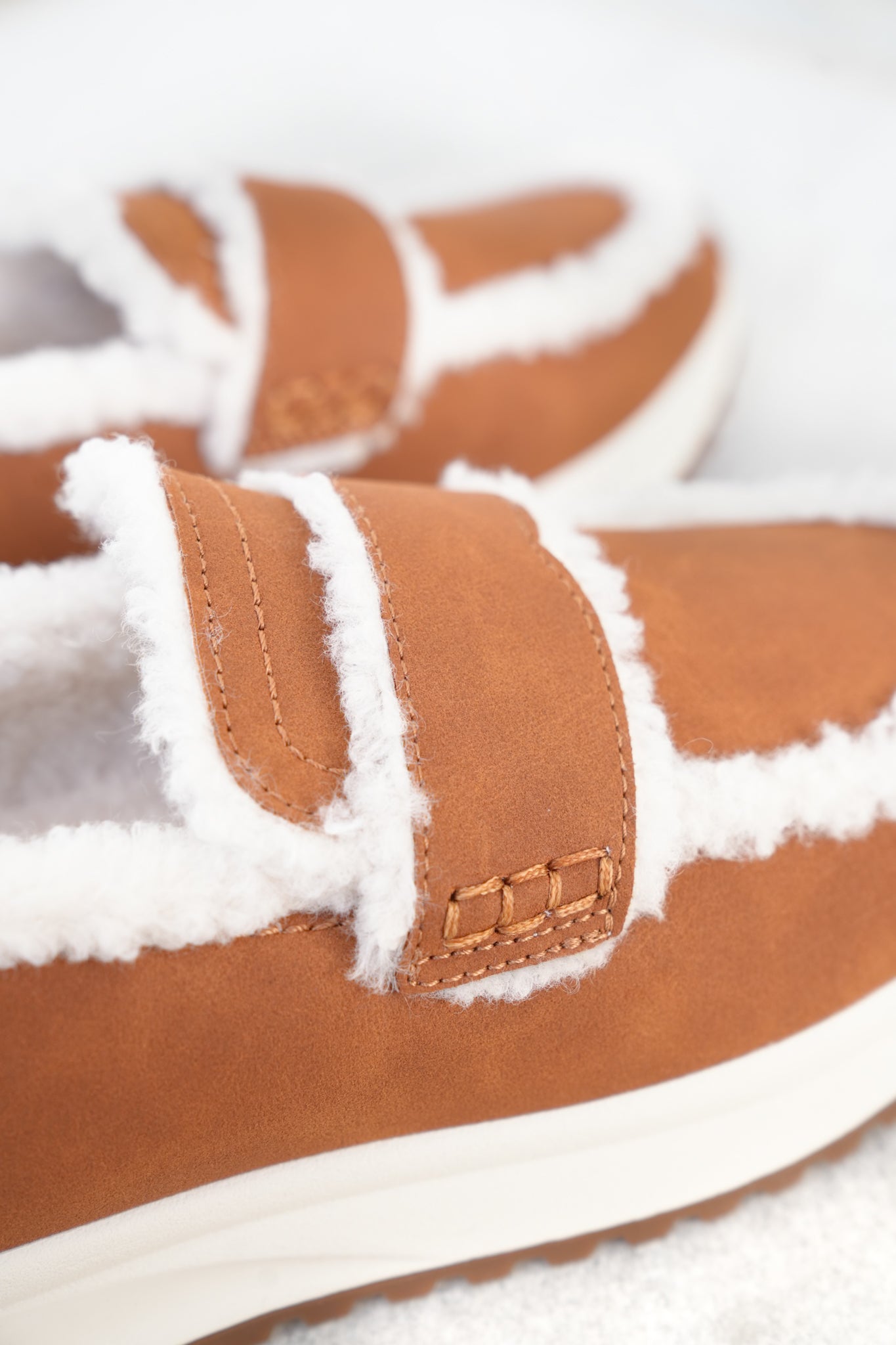 Yellow Box Cozy Vegan Shearling Slip On Loafer