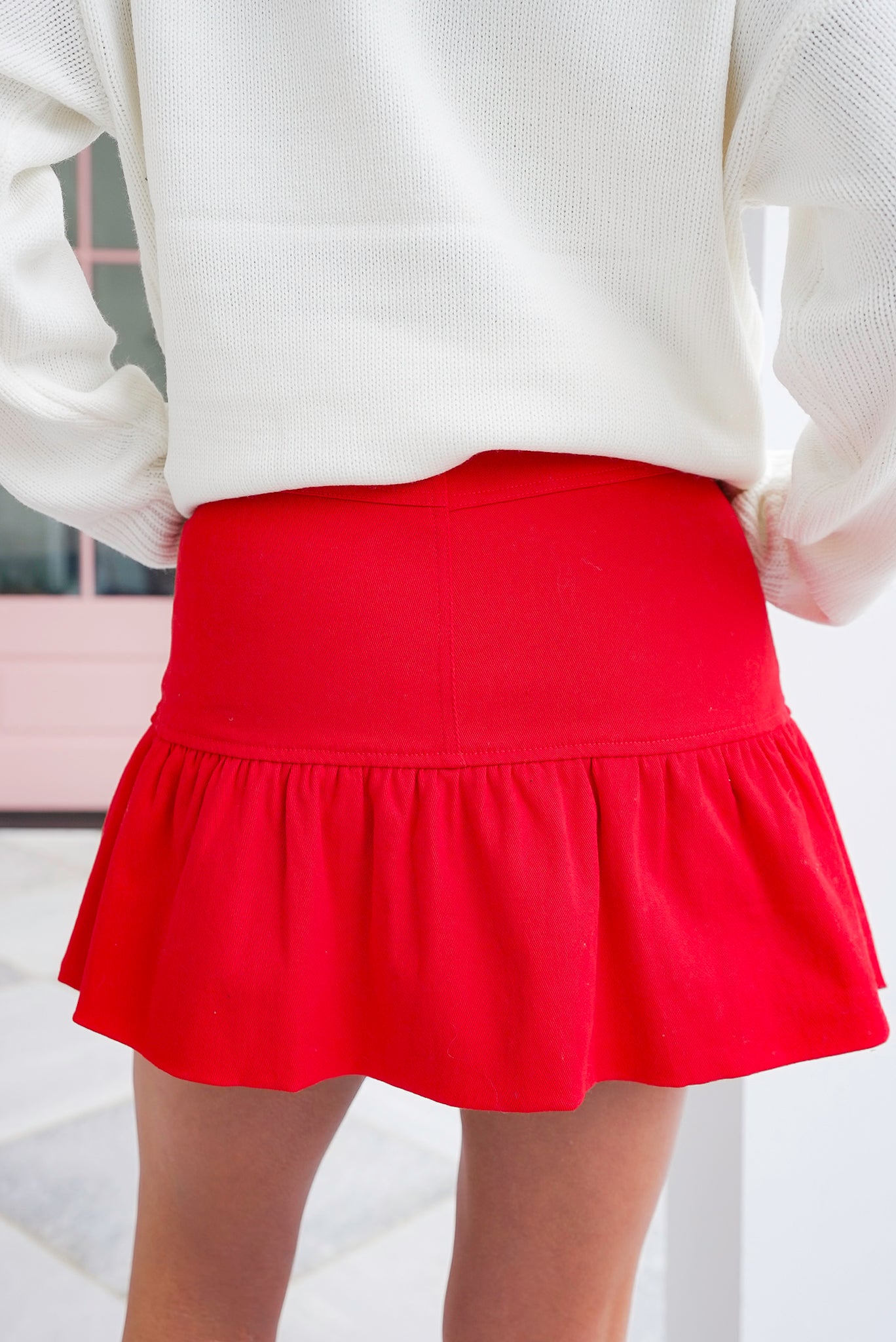 Ruffled Hem Mini Skirt