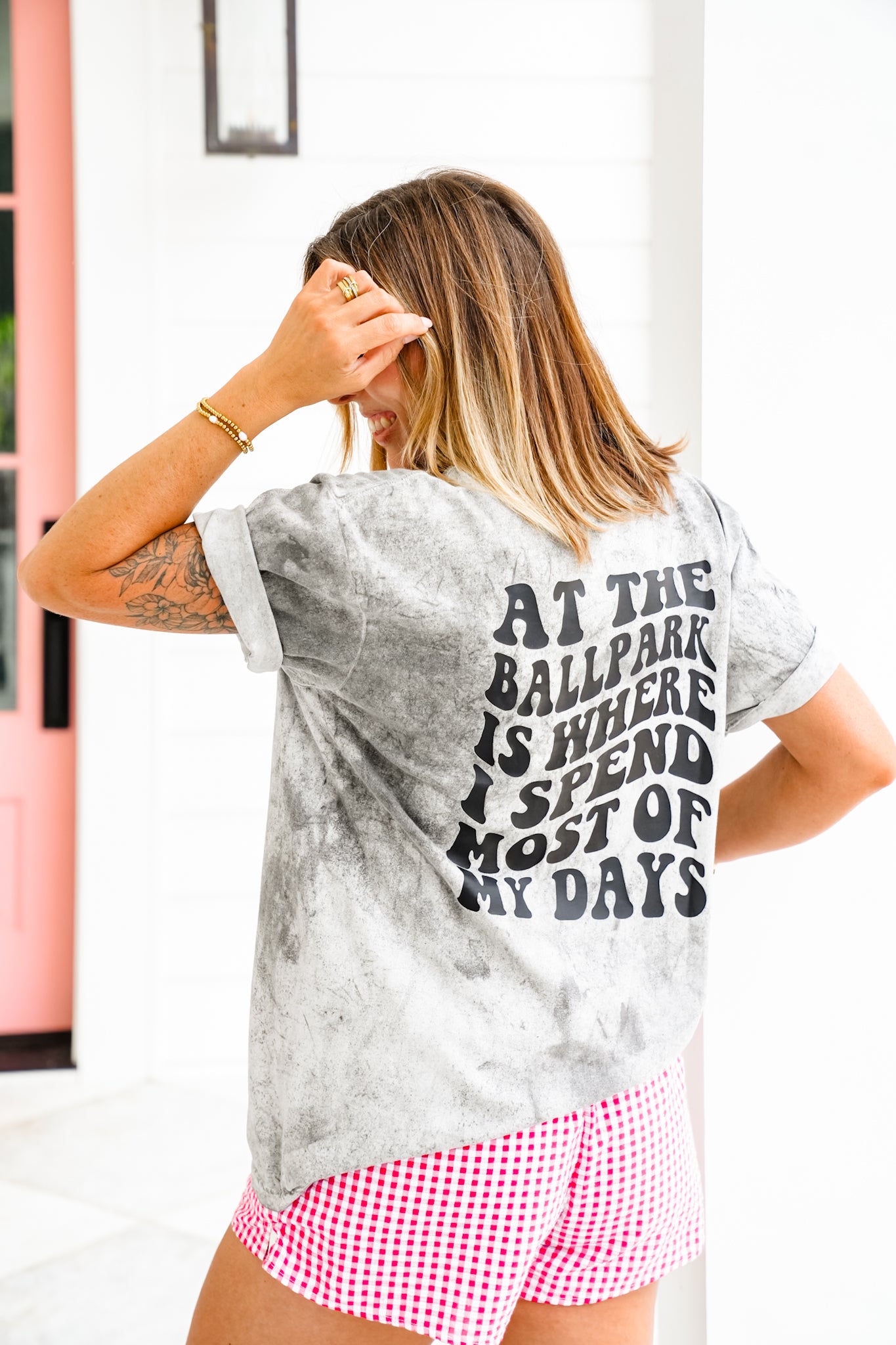 Plus/Reg Short Sleeve "At The Ballpark" Graphic Tee