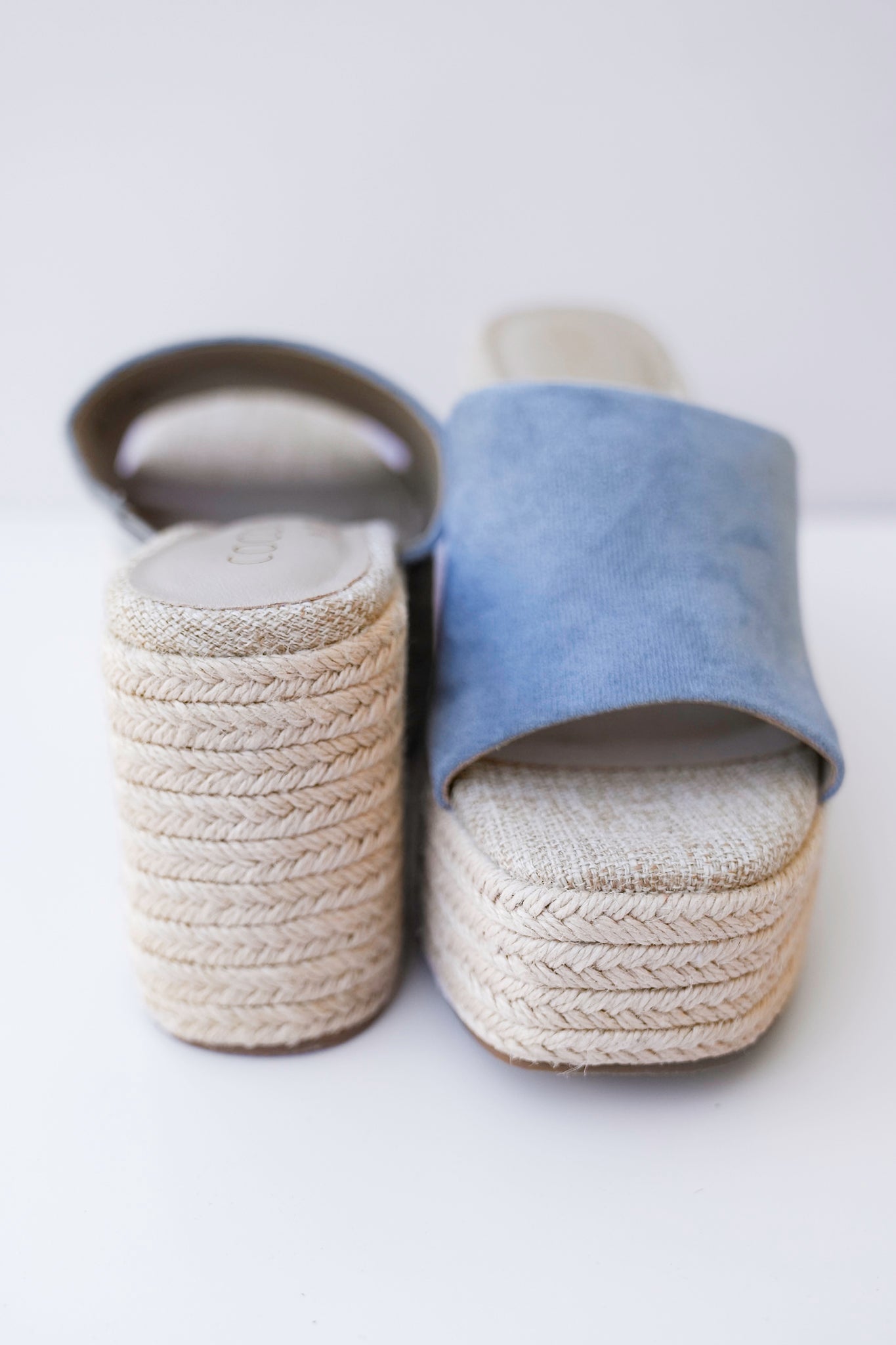 Vegan Suede Espadrille Platform Wedge Sandals