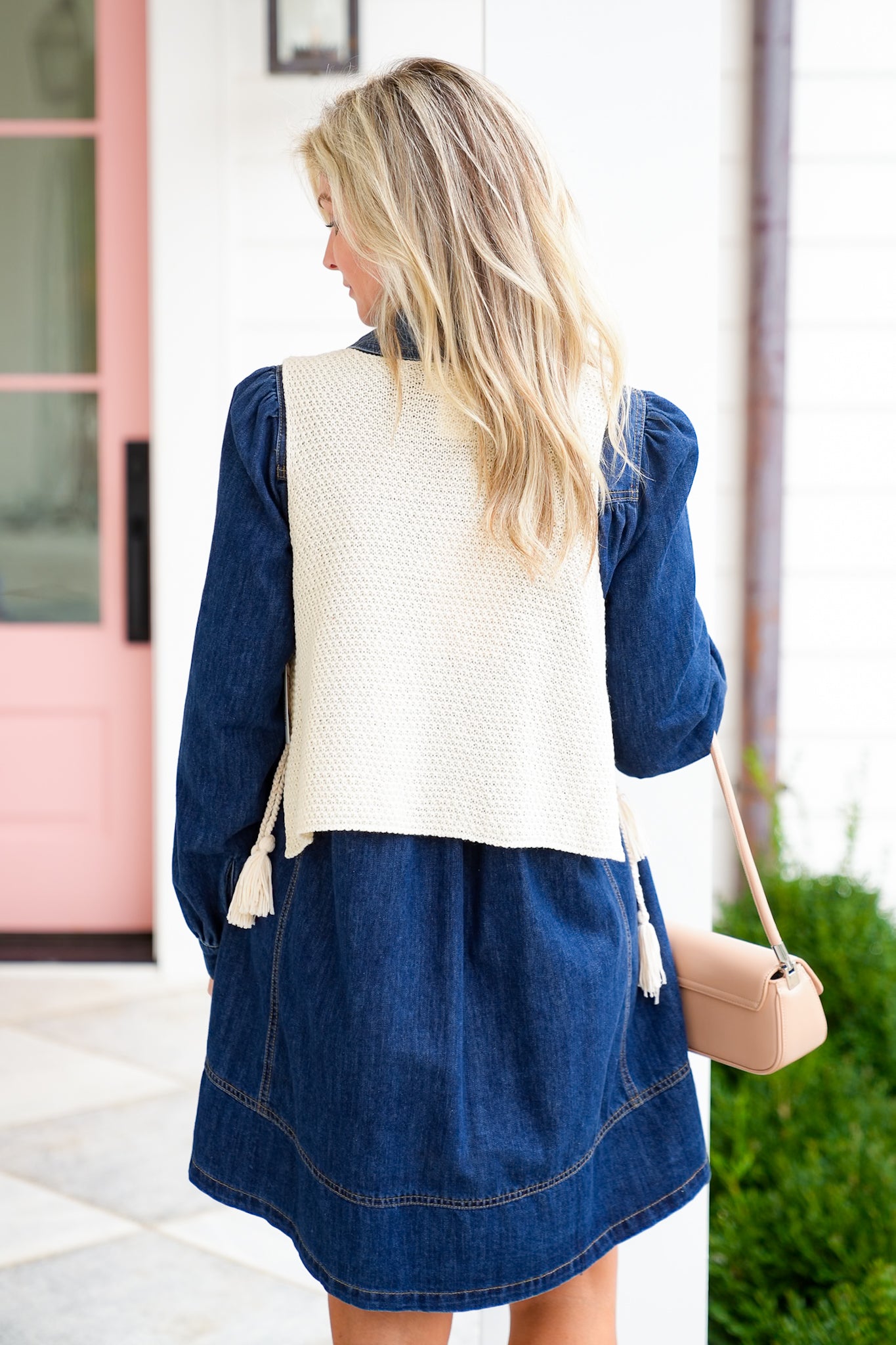 Crochet Granny Square Tank Top with Side Tie Tassels