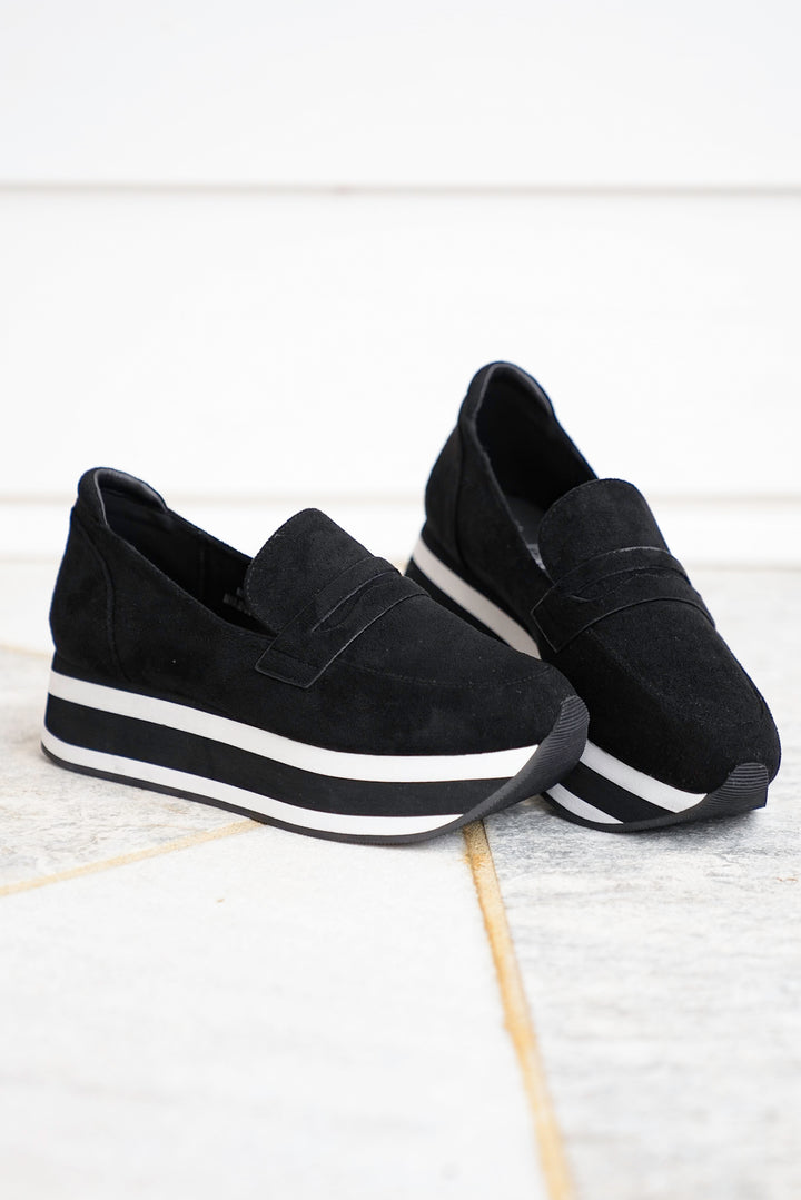 Corky’s “Sheesh” Vegan Suede Slip On Platform Loafer