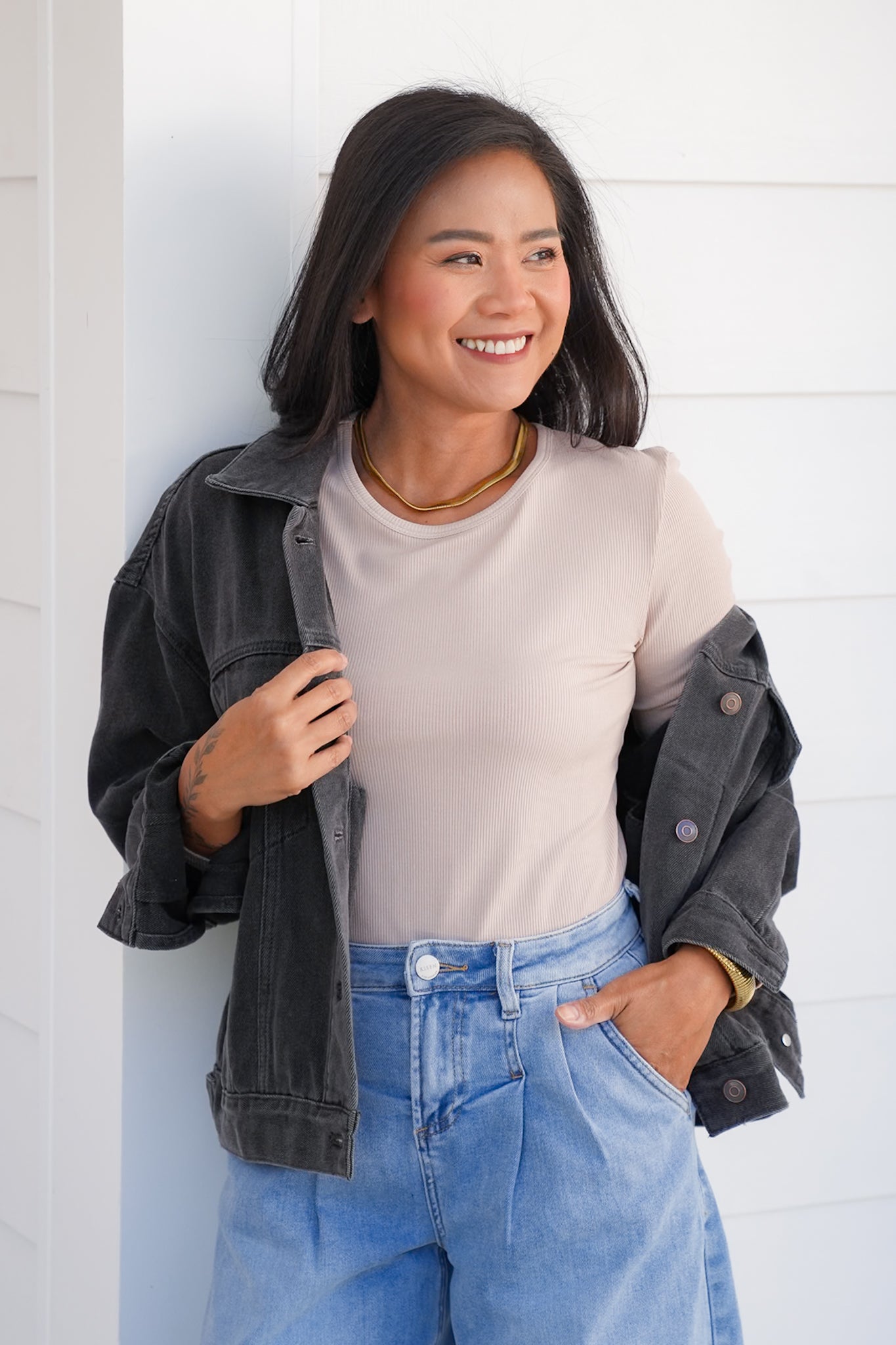 Door Buster! Plus/Reg Ribbed Knit Long Sleeve Crew Neck Top