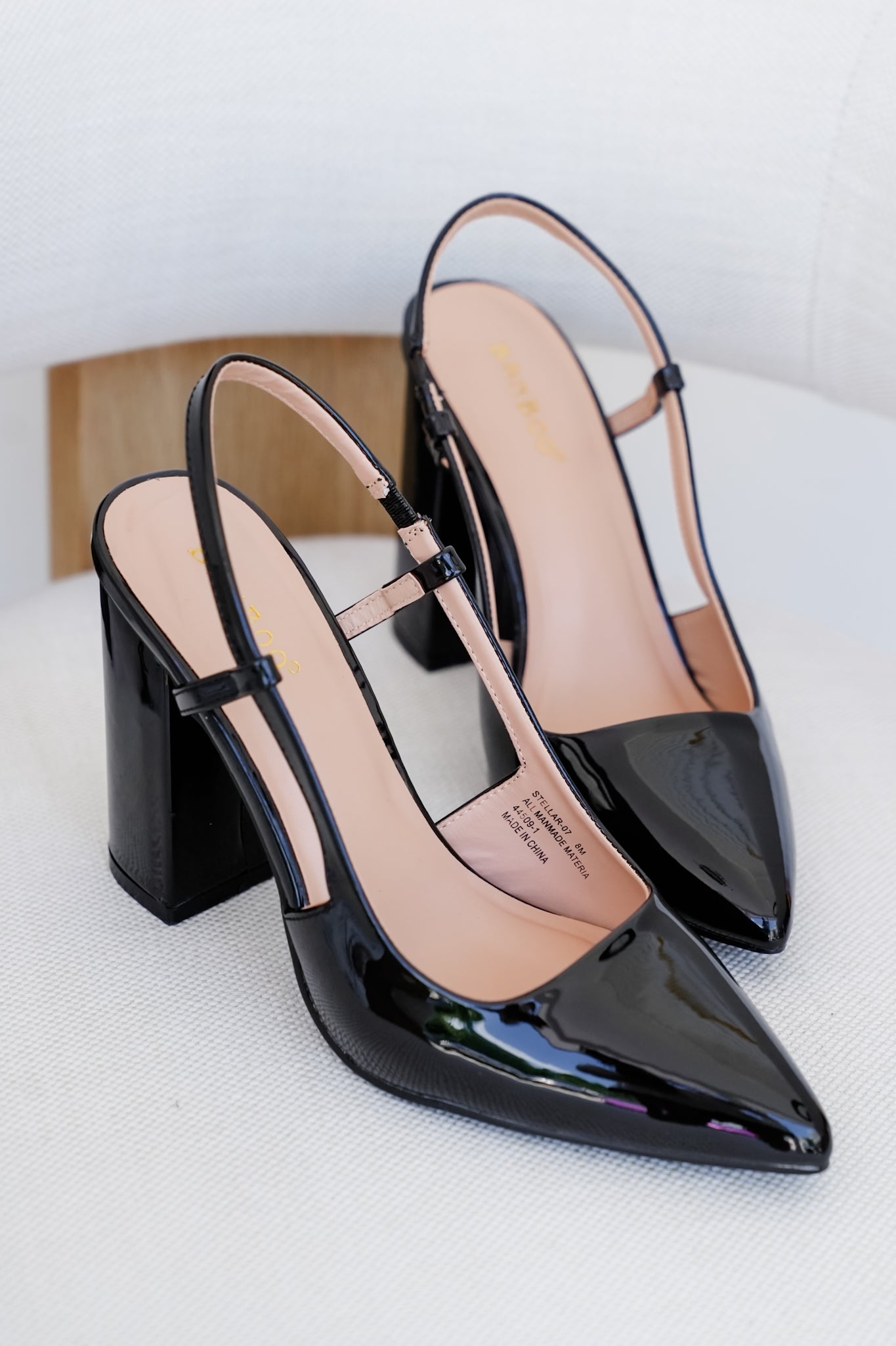 Restock! Pointed Toe Slingback Heeled Shoe with Adjustable Strap
