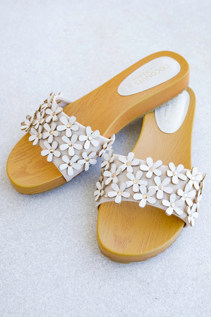 Floral Strap Slide Sandals