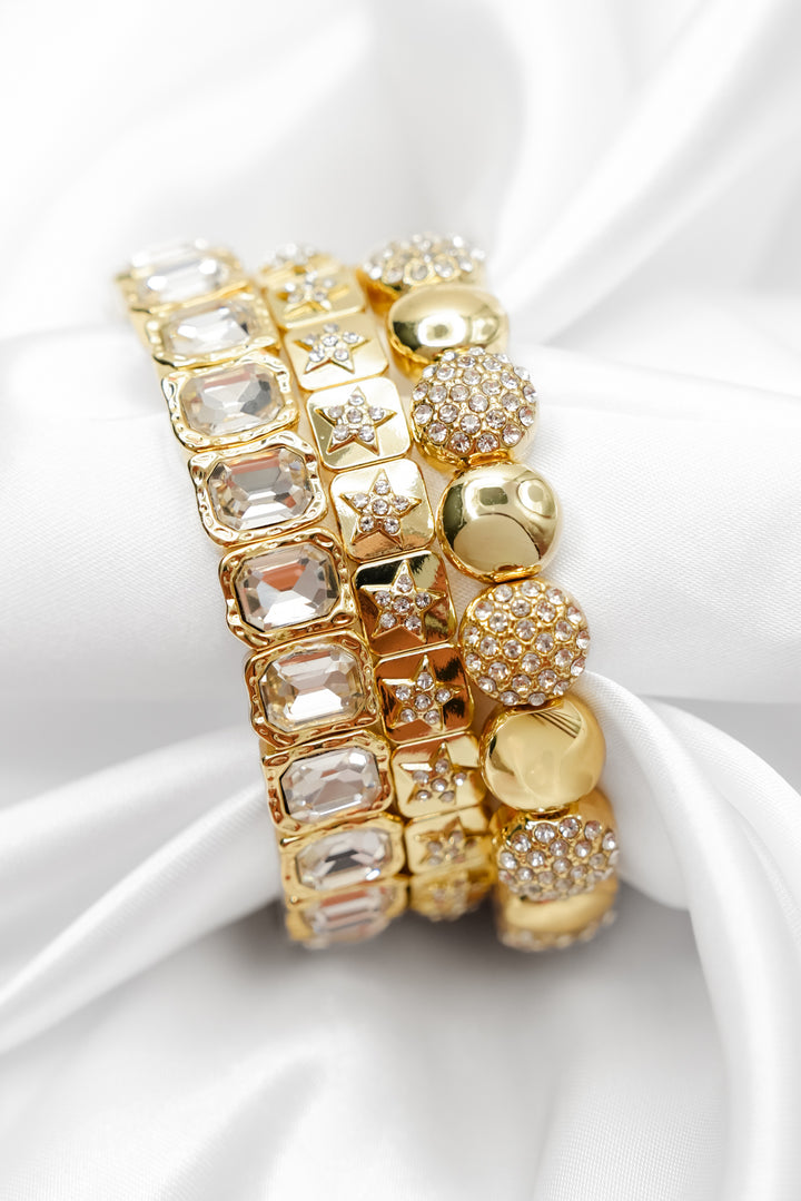 Treasure Jewels Radiant Gold Crystal Stack Set
