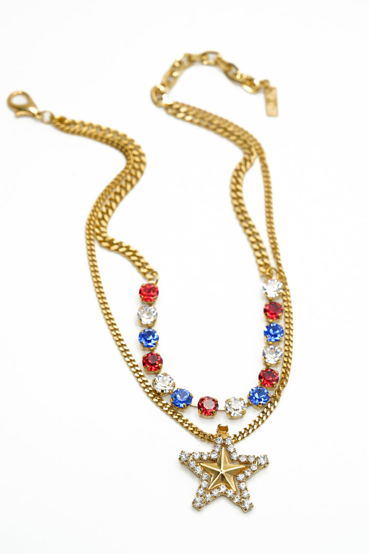 TOVA Layered Stars Necklace