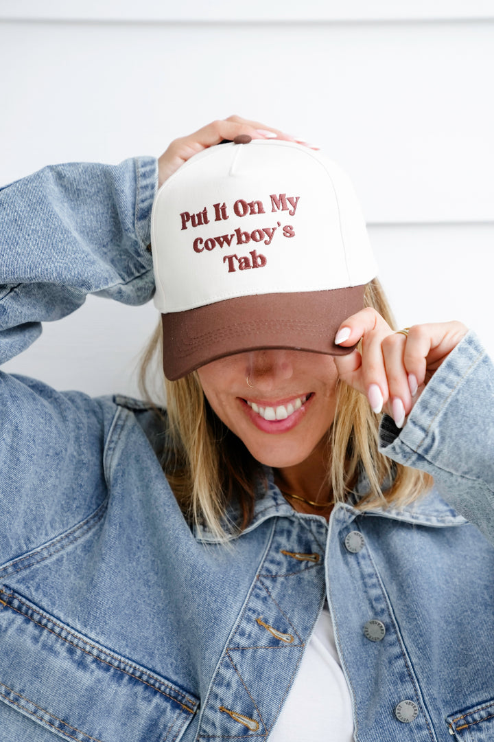 Western Put It On My Cowboys Tab Embroidery Baseball Cap