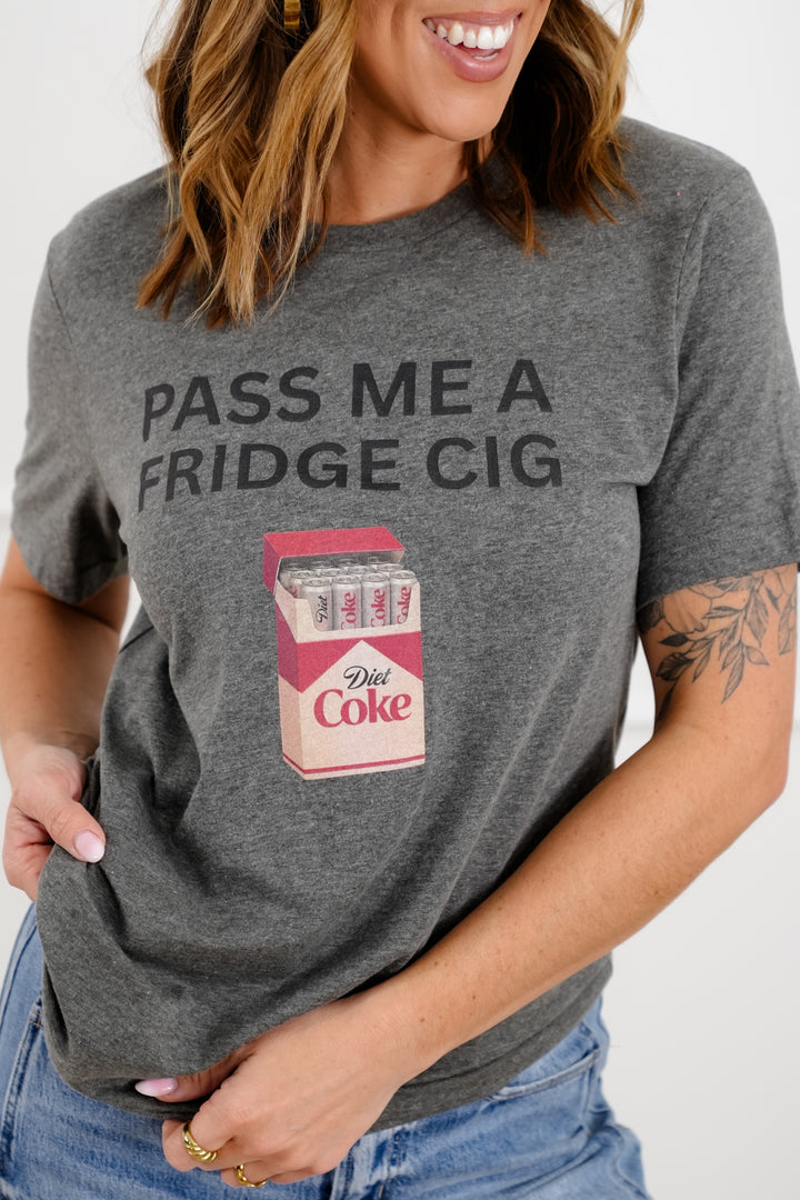 Plus/Reg Short Sleeve "Pass Me A Fridge Cig" Graphic Tee