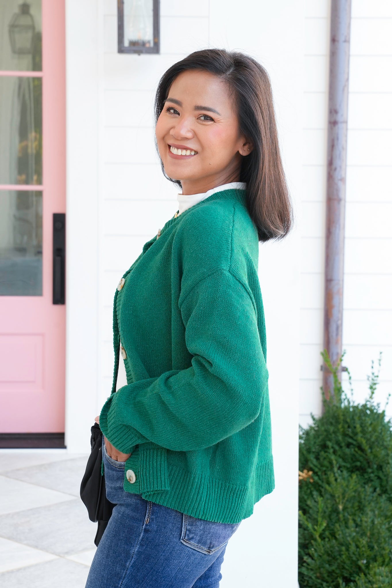 Knit Long Sleeve Button Down Cardigan