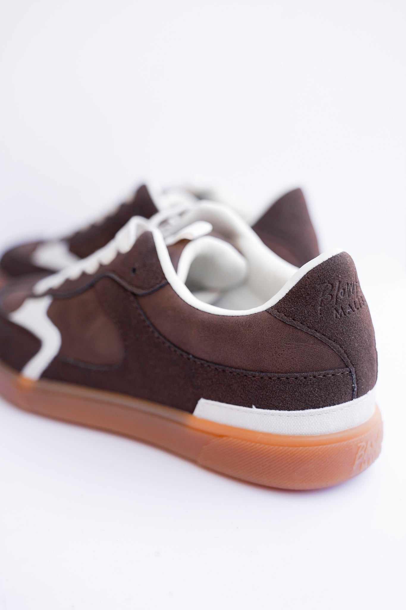 Blowfish Retro Vegan Suede Low Top Sneakers with Contrast Overlays