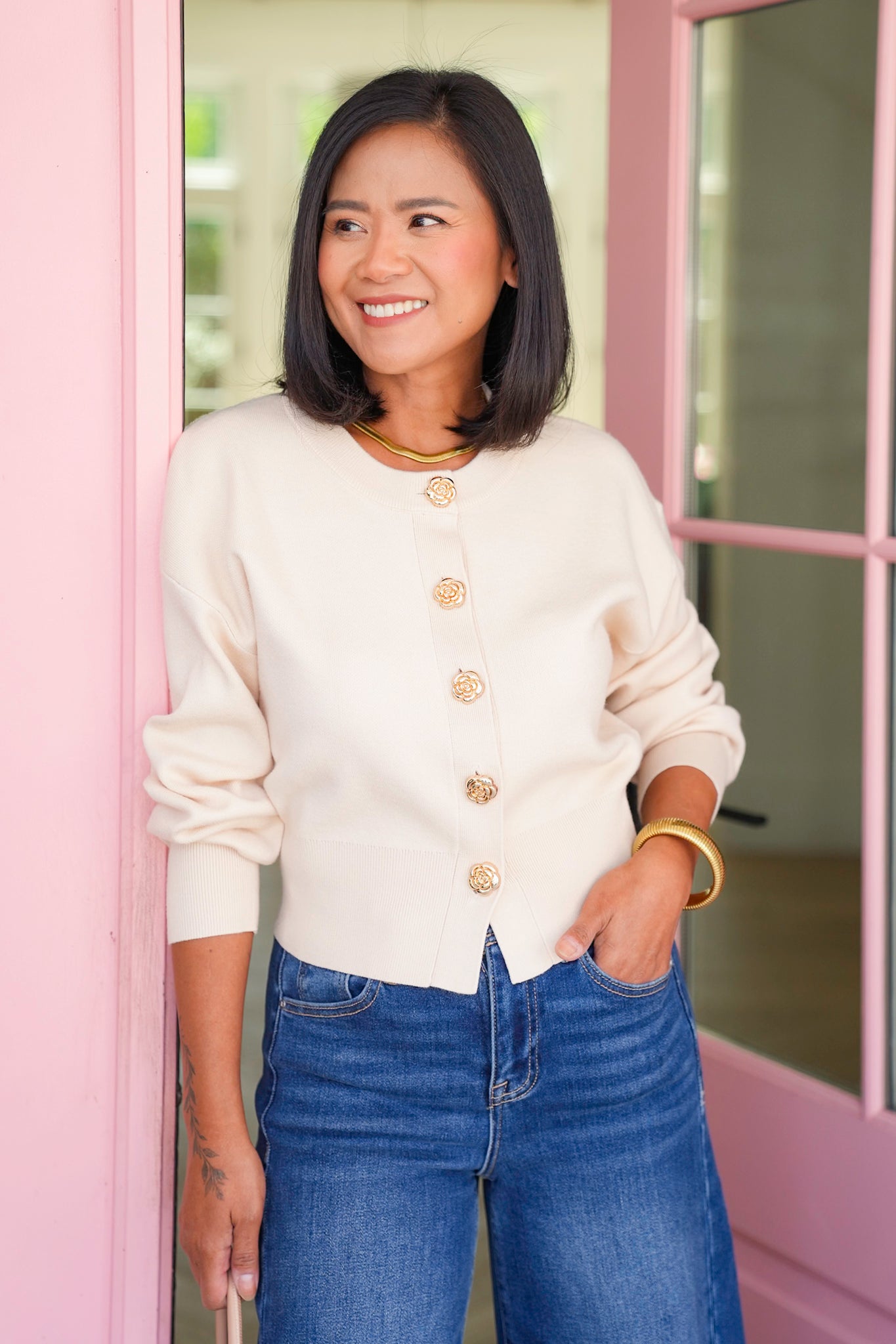 Long Sleeve Button Down Cardigan
