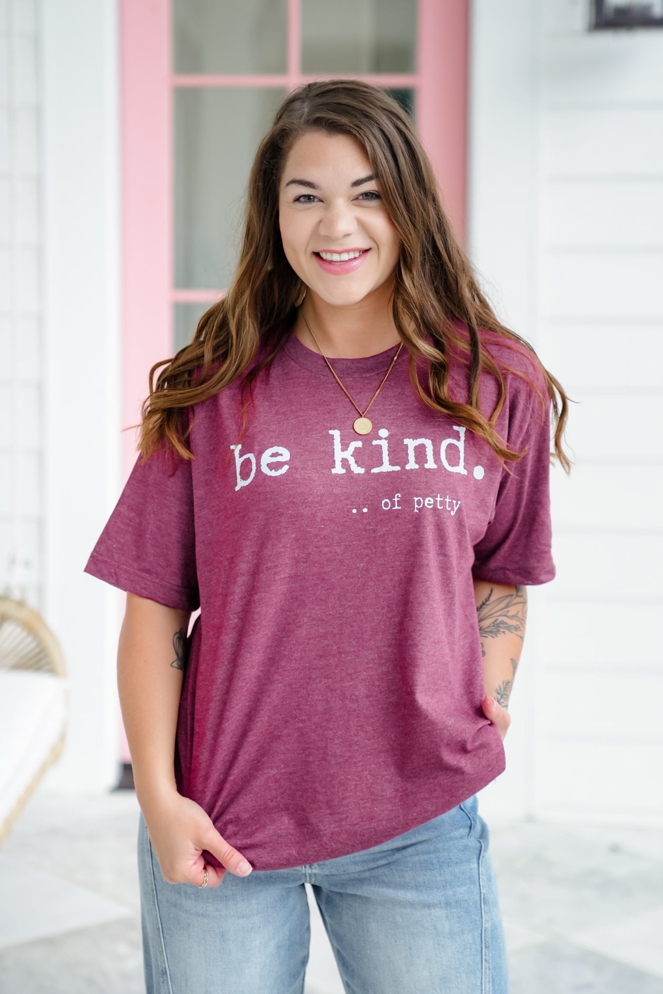Plus/Reg Short Sleeve "Be Kind Of Petty" Graphic Tee