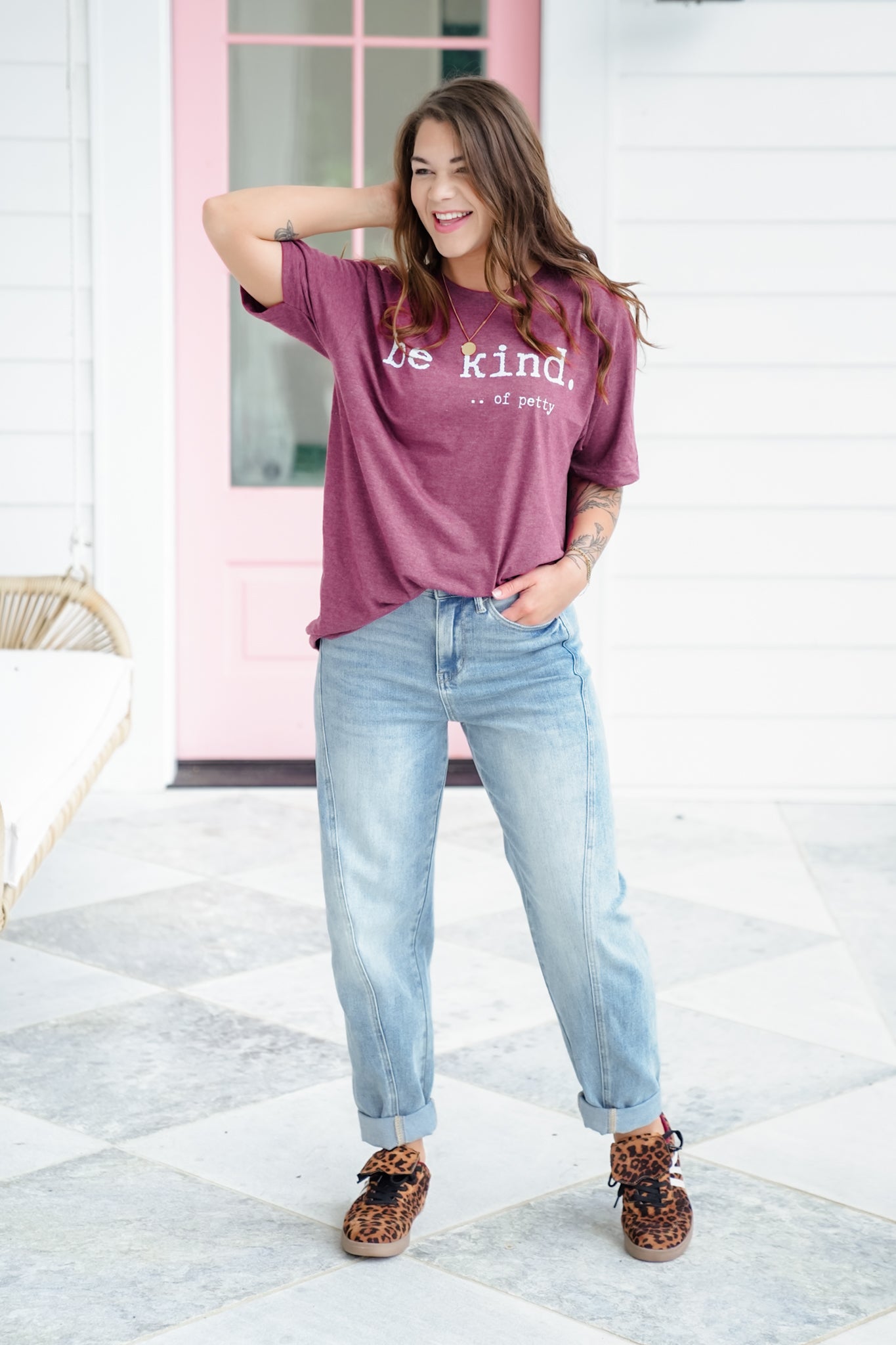 Plus/Reg Short Sleeve "Be Kind Of Petty" Graphic Tee