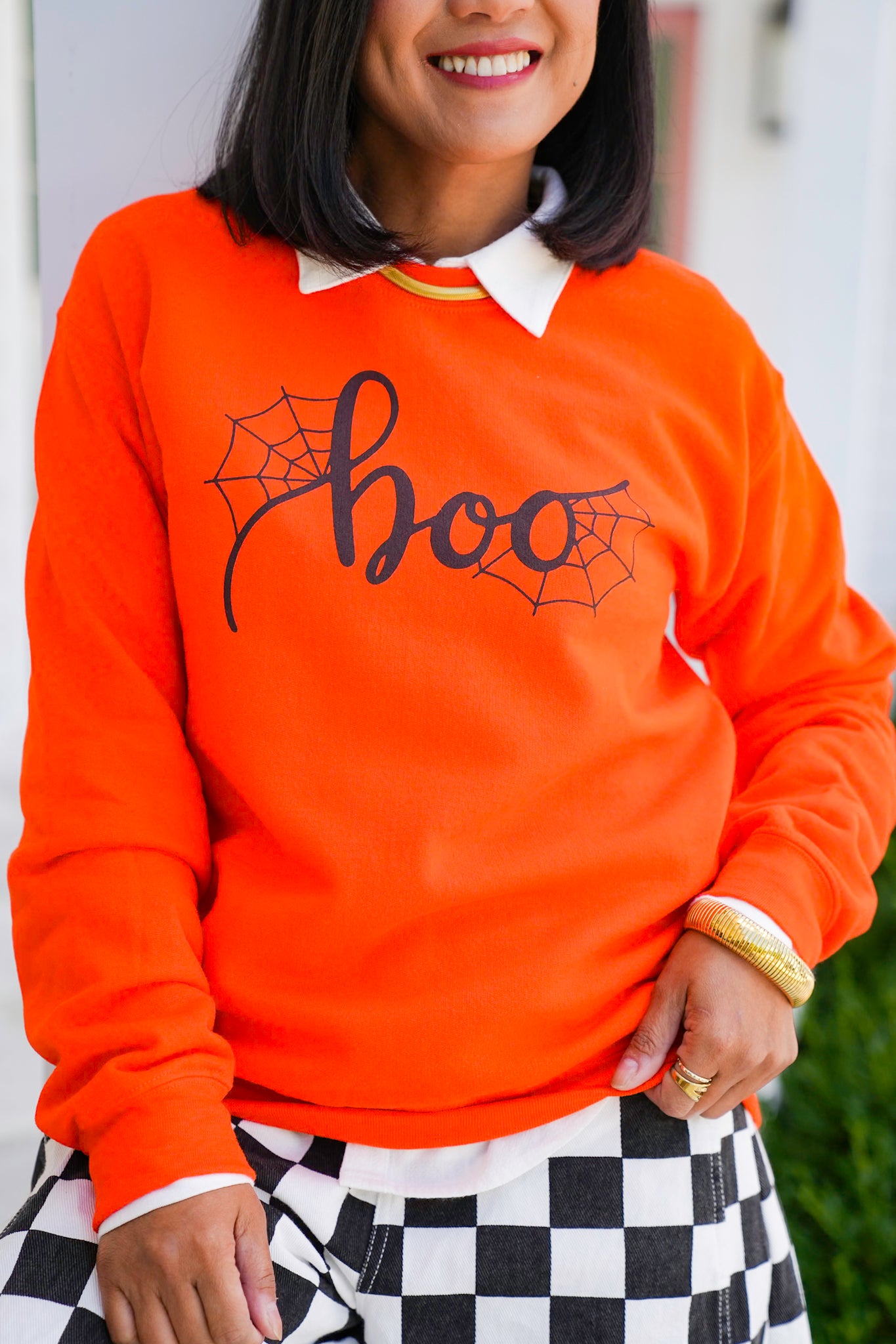 Plus/Reg Long Sleeve "Boo" Graphic Sweatshirt