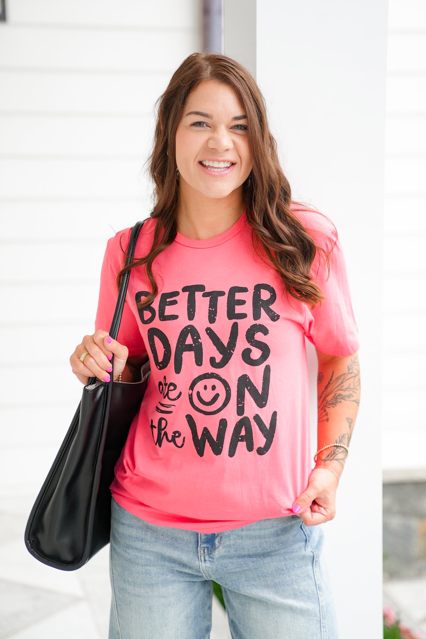Plus/Reg Short Sleeve "Better Days Are On The Way" Graphic Tee