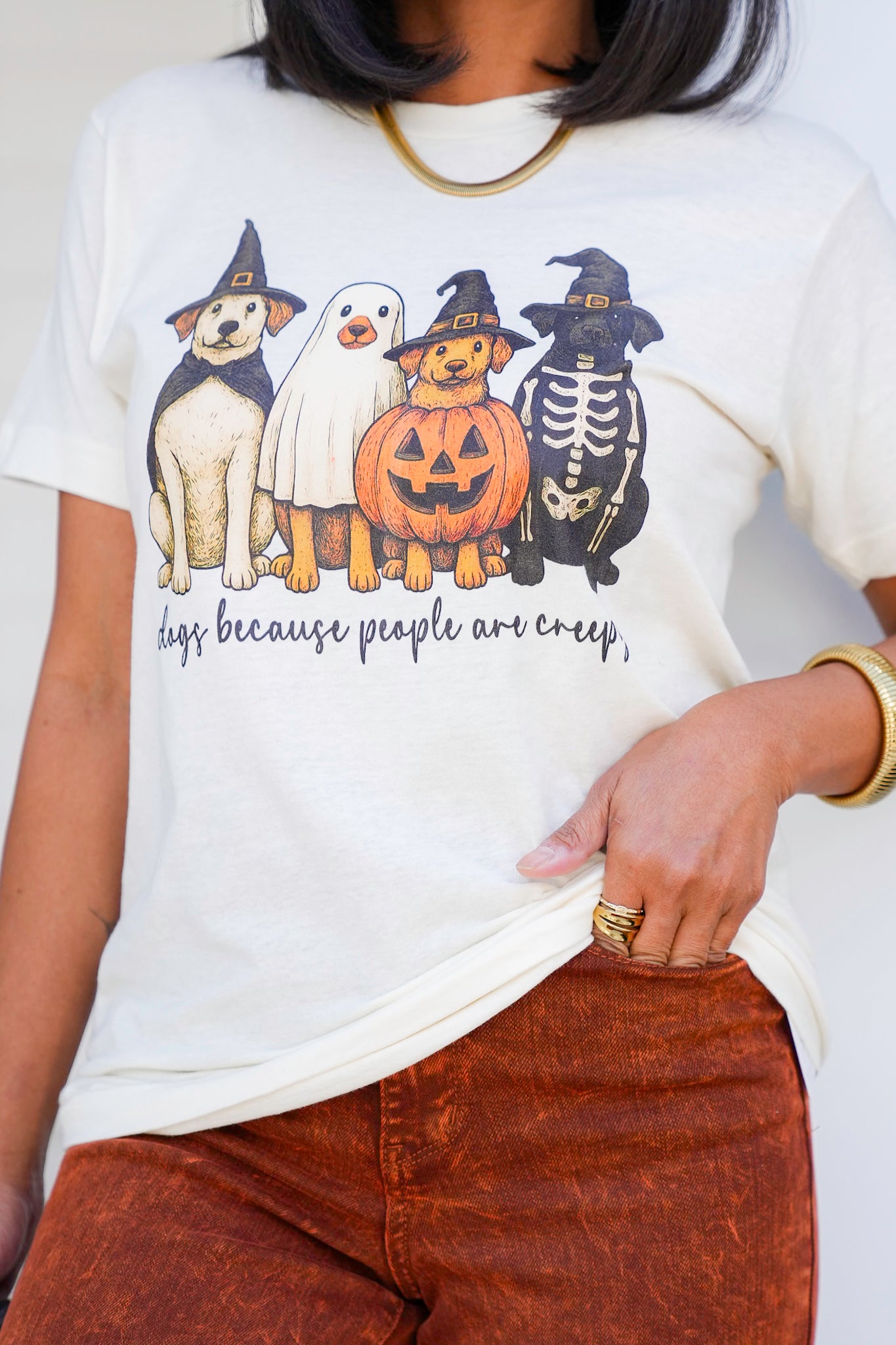 Plus/Reg Short Sleeve "People Are Creepy" Graphic Tee