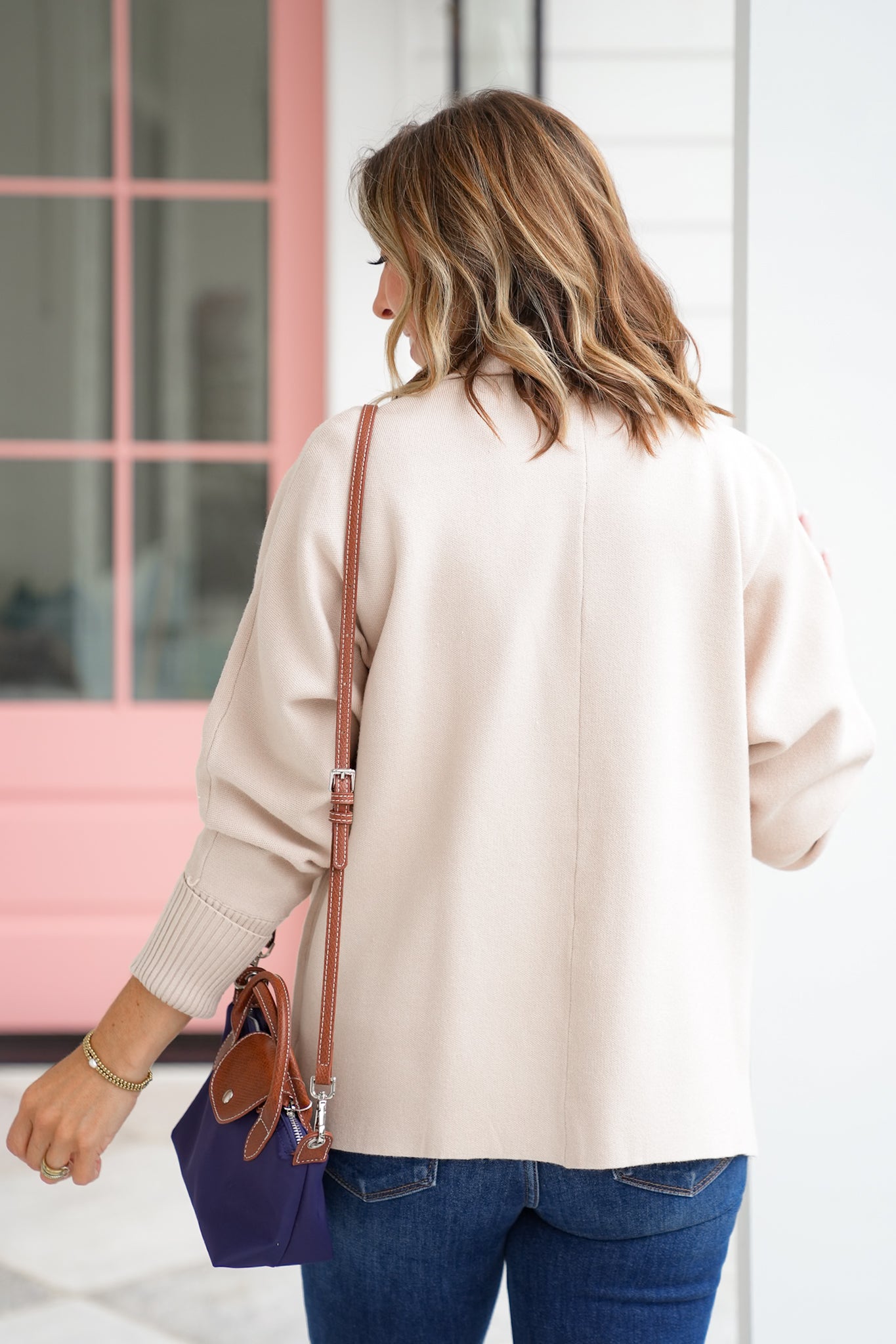 Plus/Reg Knit Long Sleeve Button Cardigan