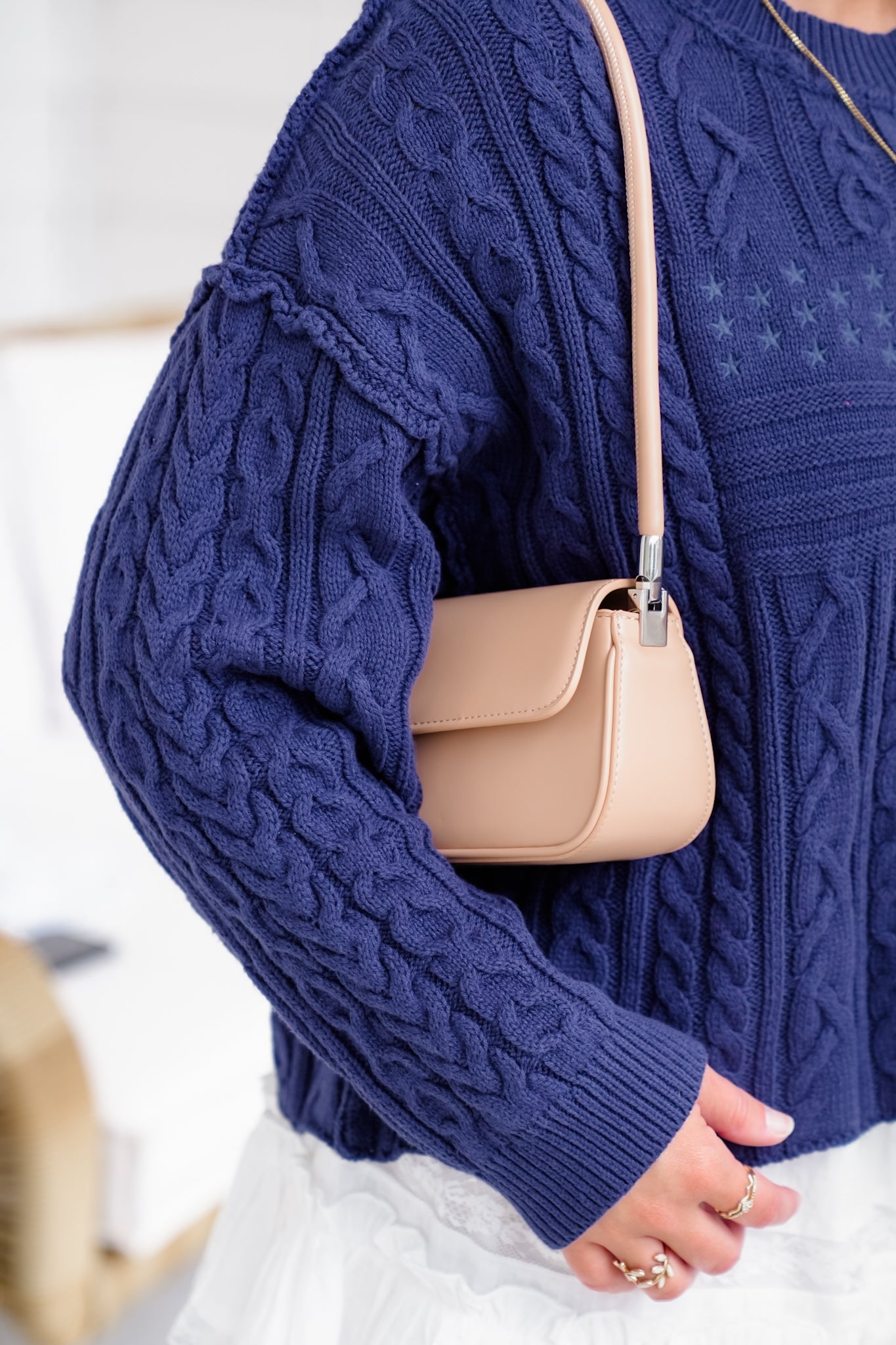Bailey Vegan Leather Structured Shoulder Bag