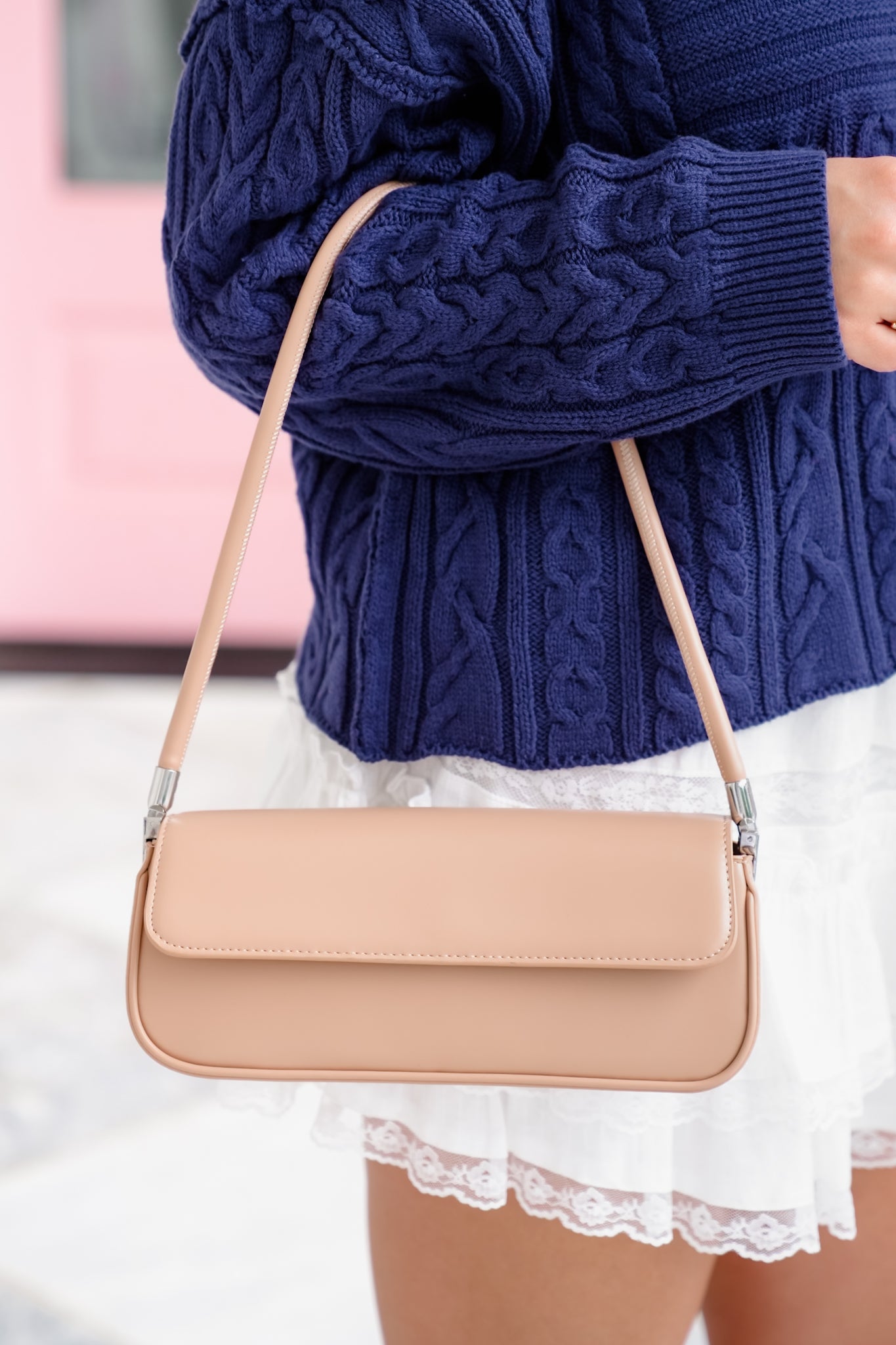 Bailey Vegan Leather Structured Shoulder Bag