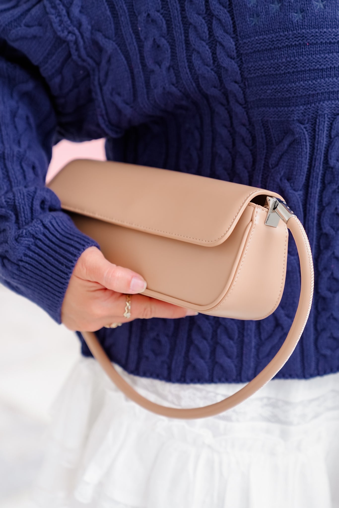 Bailey Vegan Leather Structured Shoulder Bag