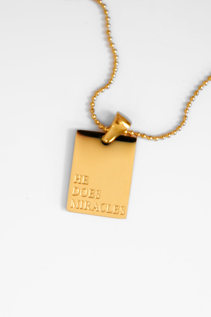 Mila + Stevie He Does Miracles Empowerment Necklace - Freckled Poppy
