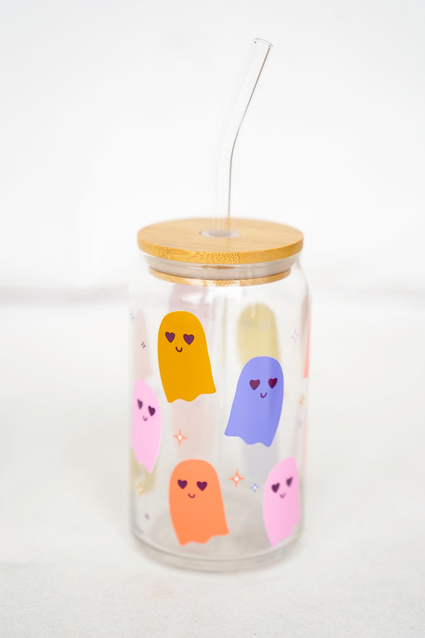 Halloween Can Glass with Lid