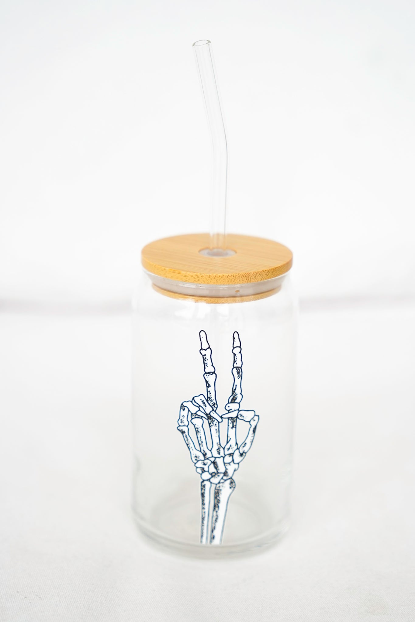 Halloween Can Glass with Lid