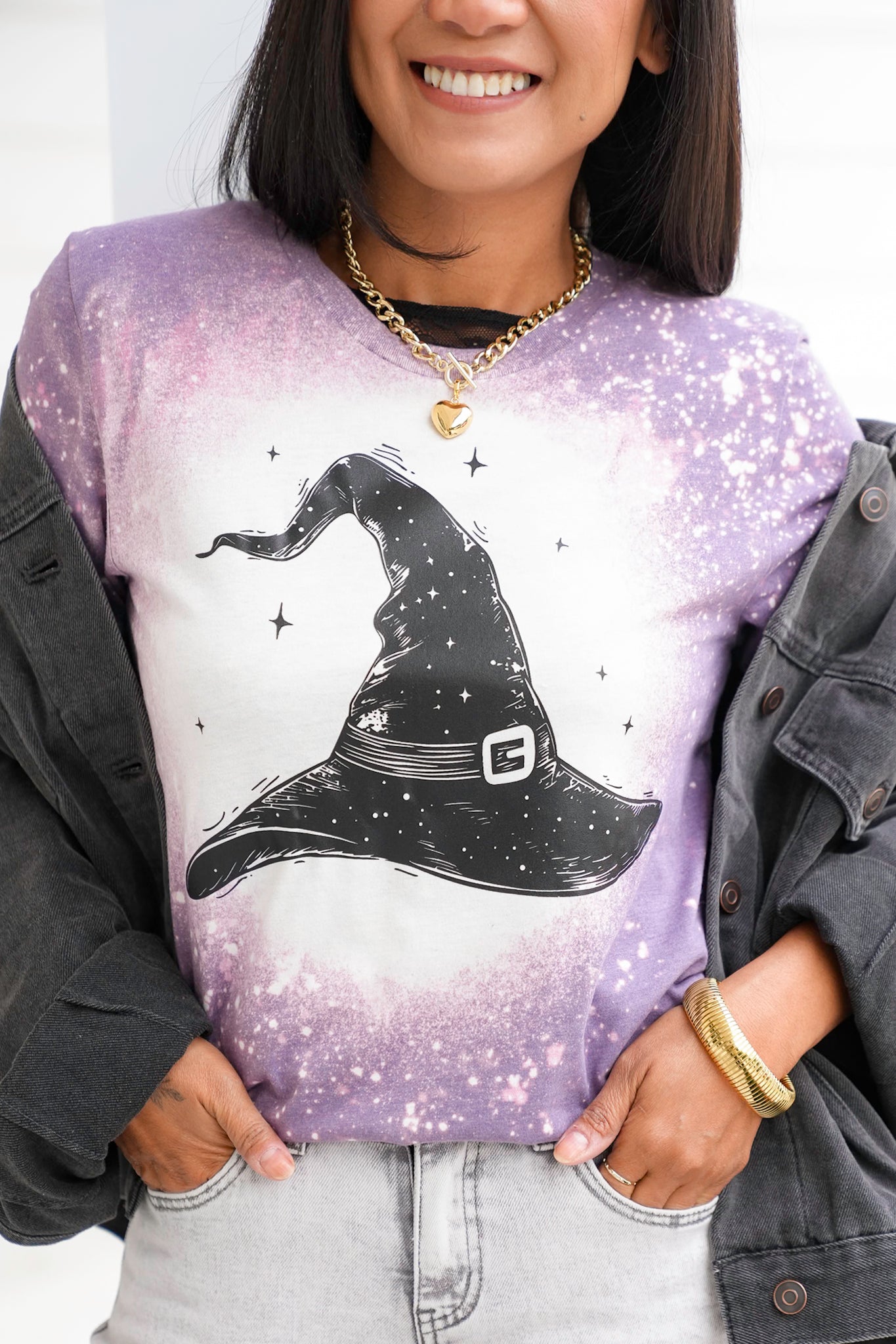 Plus/Reg Short Sleeve "Witch Hat" Graphic Tee