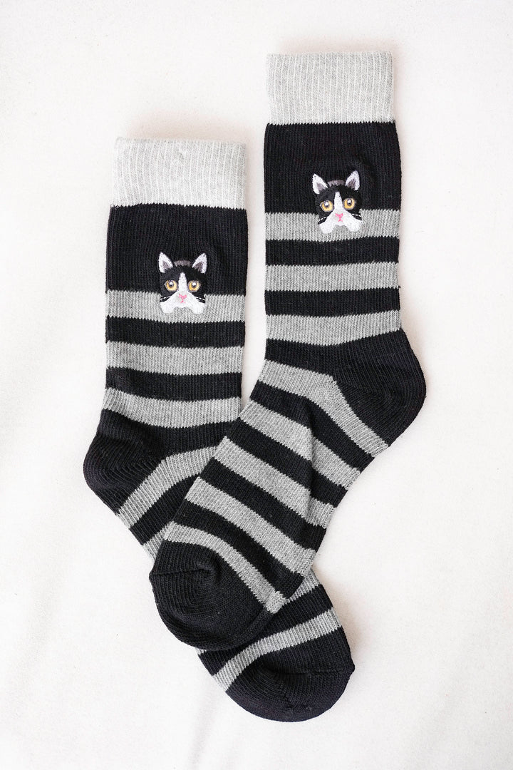Just Hanging Embroidered Crew Socks