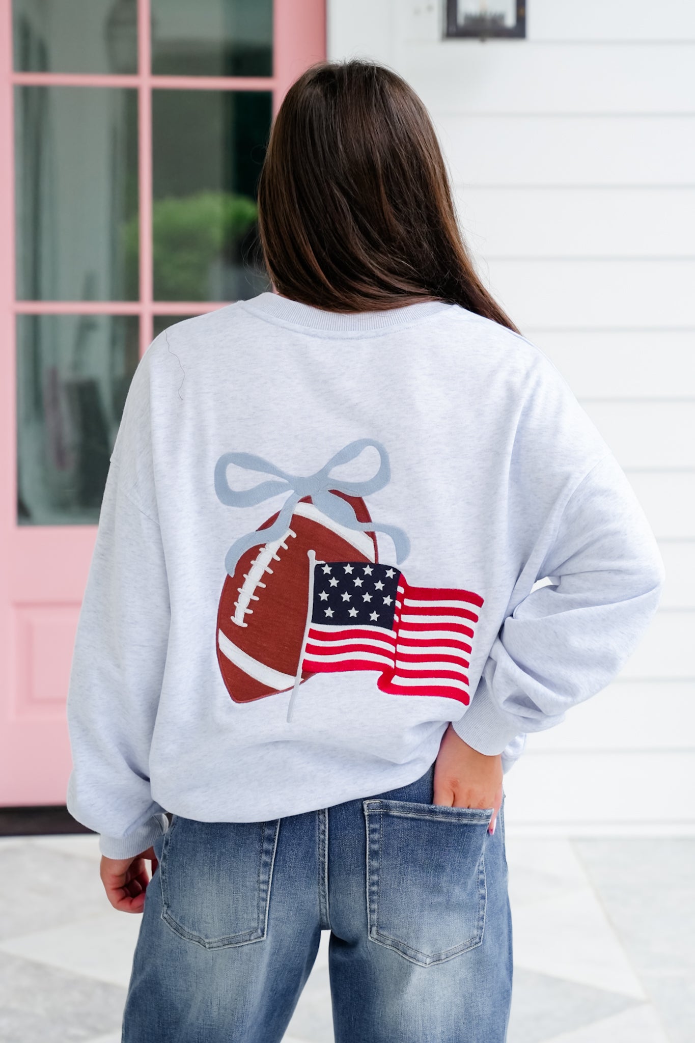 Long Sleeve Embroidered "Game Day" Sweatshirt