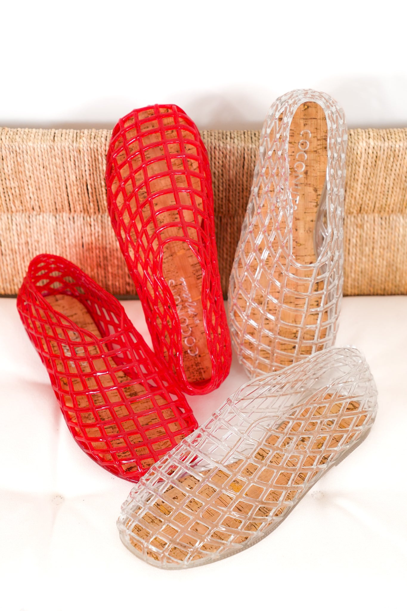 Lattice Inspired Jelly Ballet Flats