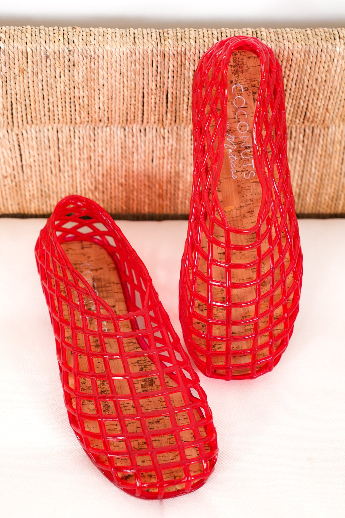 Lattice Inspired Jelly Ballet Flats