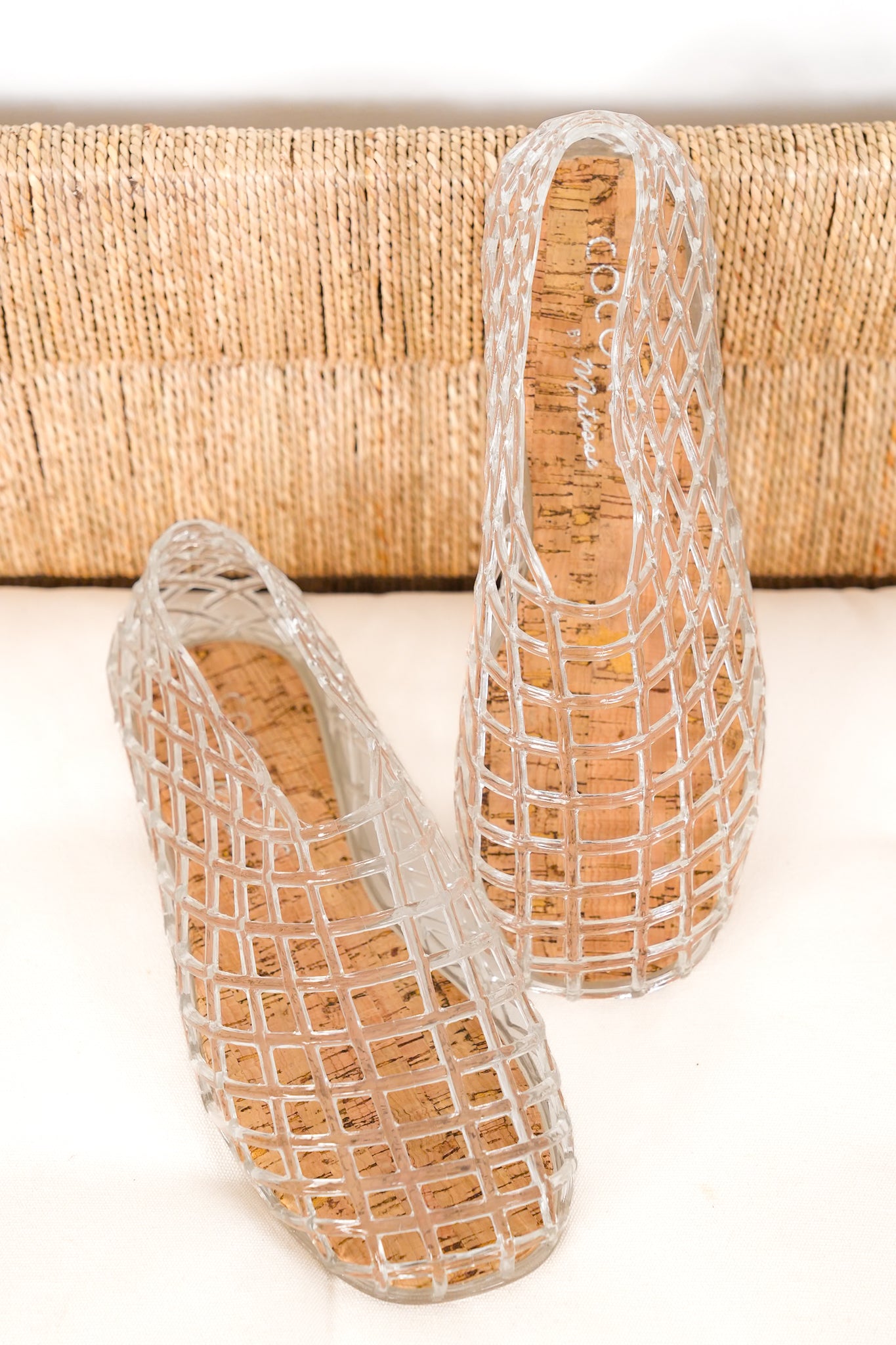 Lattice Inspired Jelly Ballet Flats