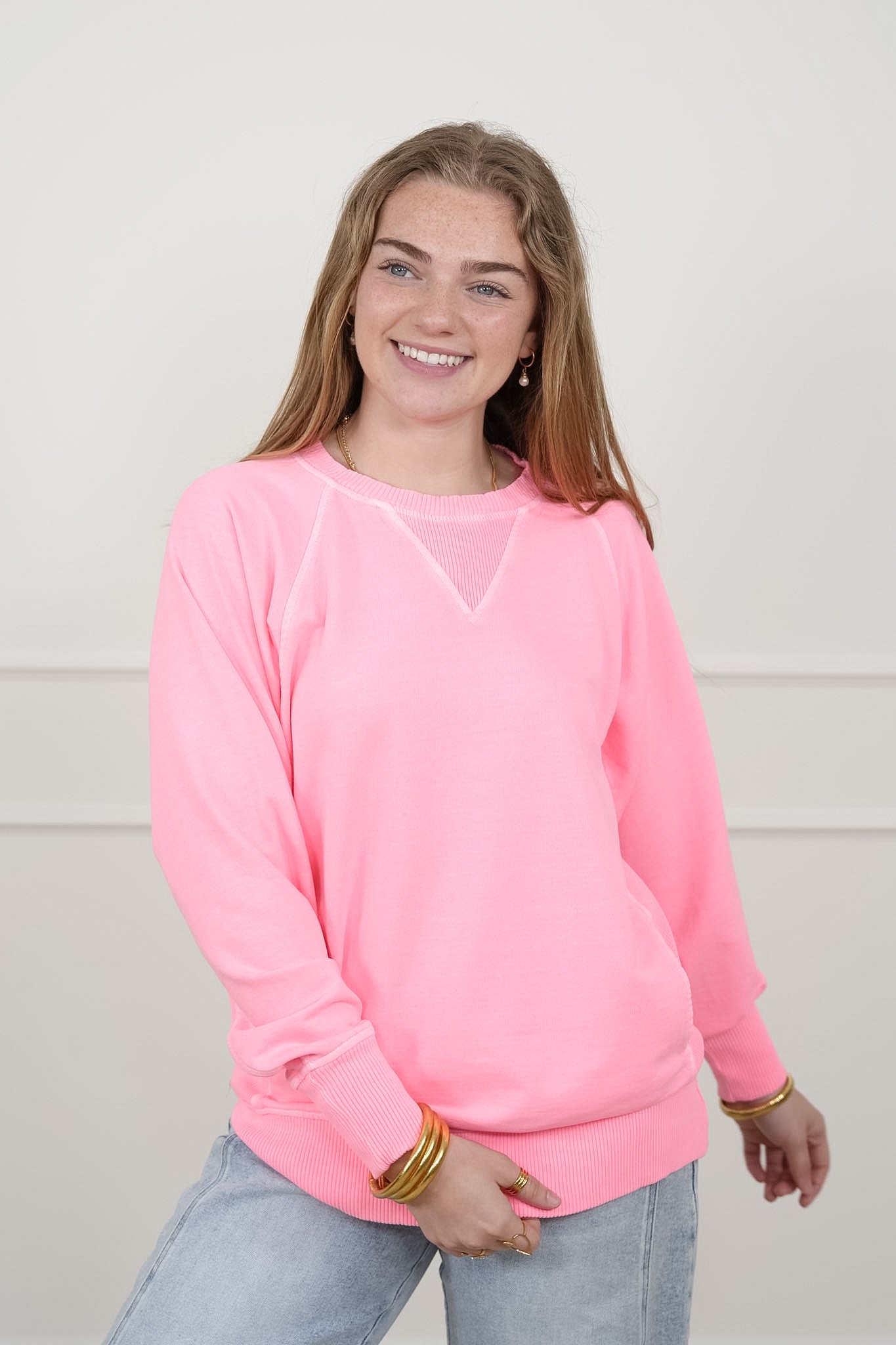 Door Buster! Zenana Pigment Dyed French Terry Pullover with Pockets