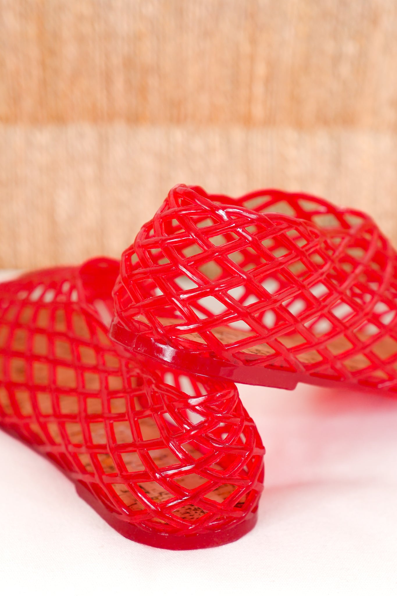 Lattice Inspired Jelly Ballet Flats