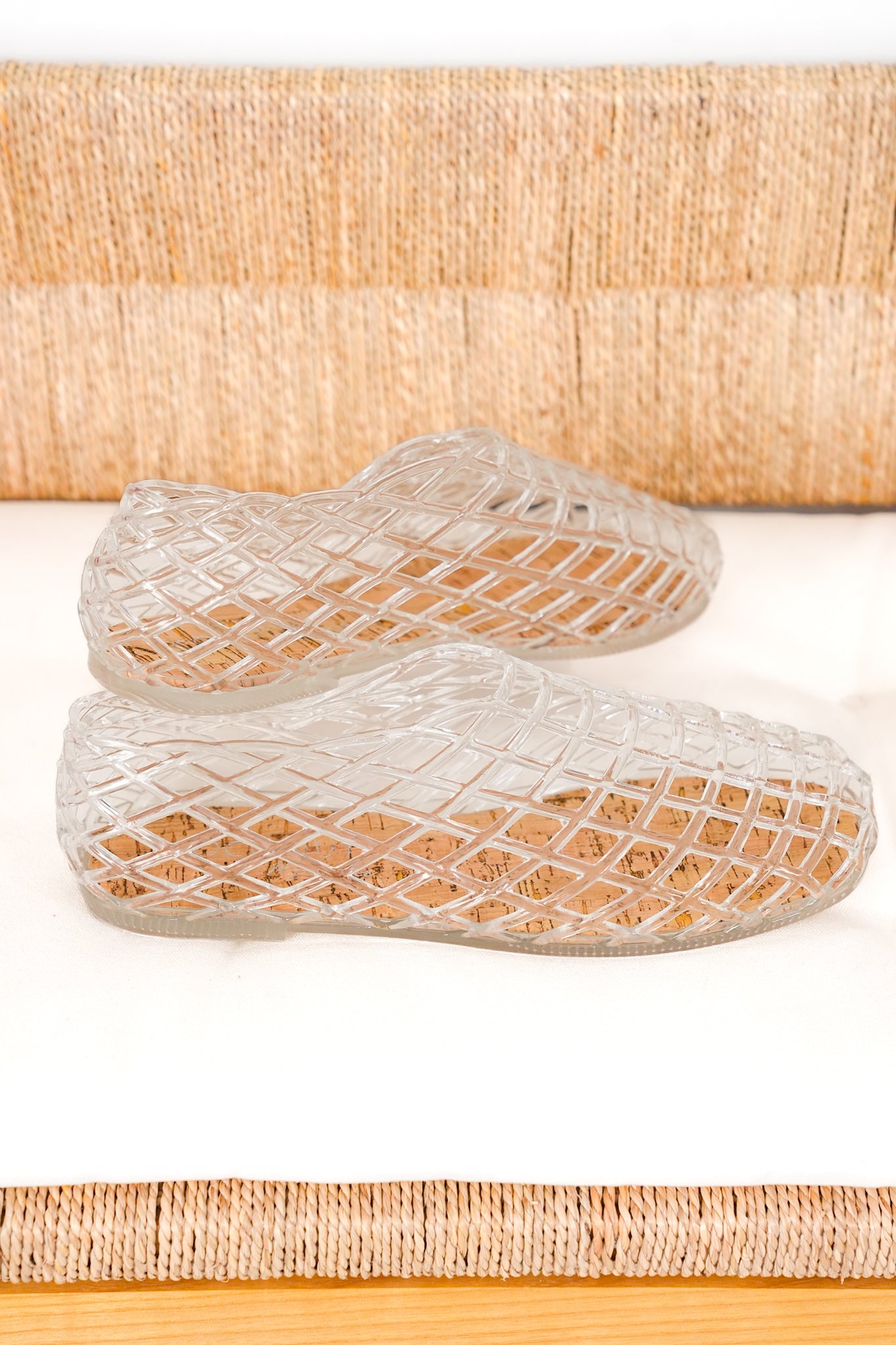 Lattice Inspired Jelly Ballet Flats