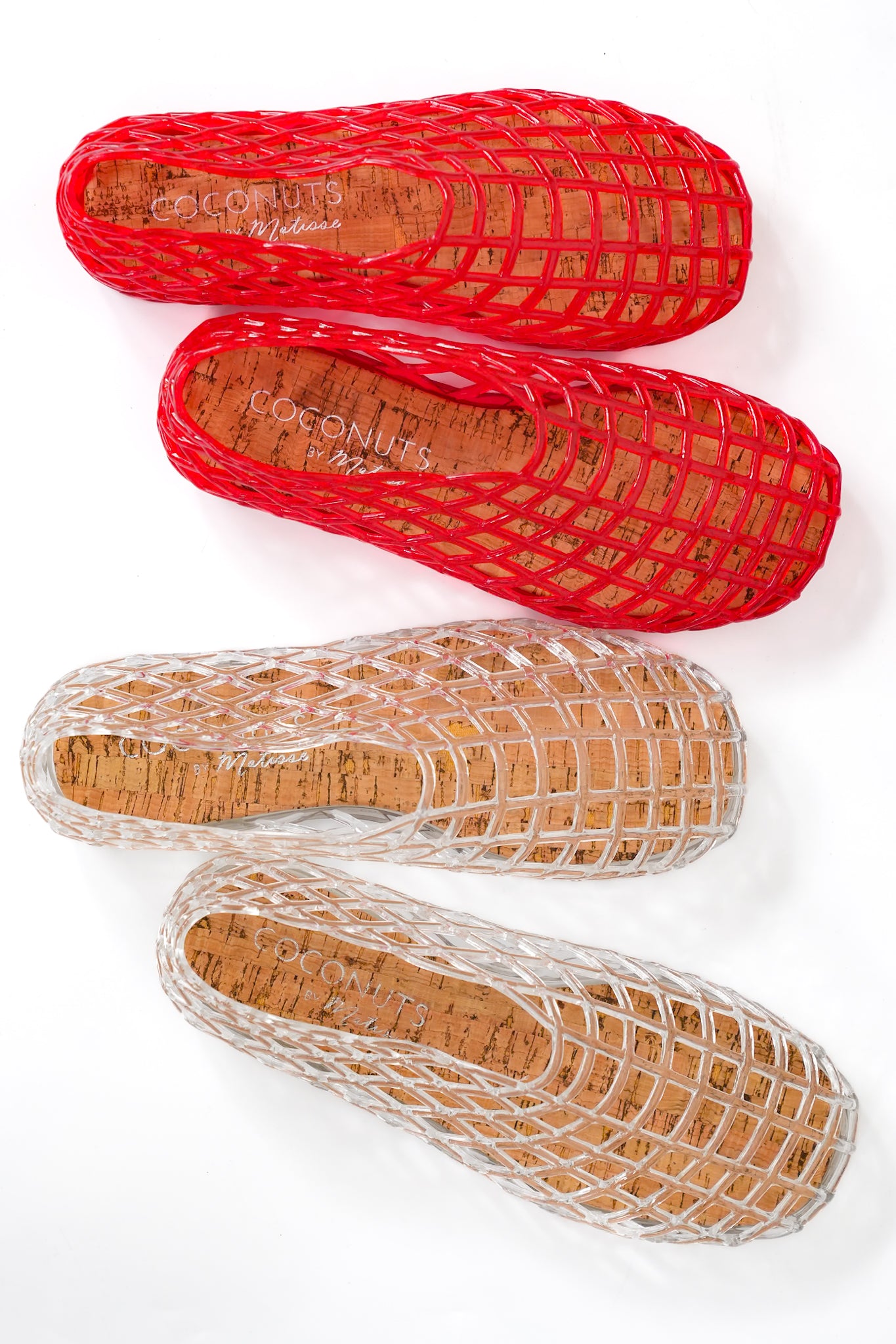 Lattice Inspired Jelly Ballet Flats