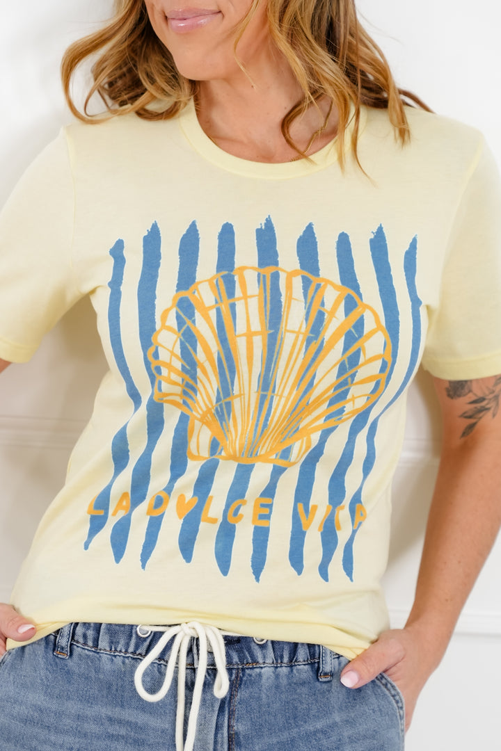 Plus/Reg Short Sleeve "La Dolce Vita" Graphic Tee