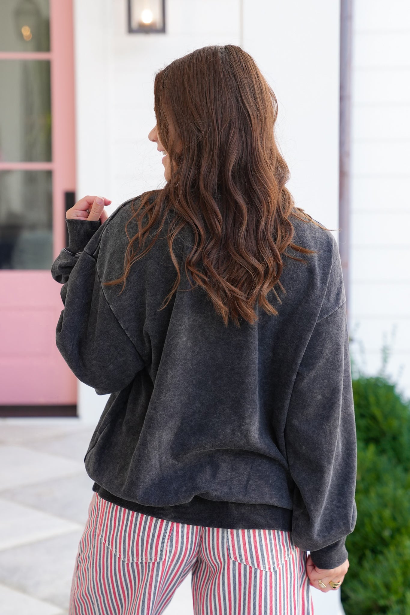 Long Sleeve Pullover with "87" Leopard Patch