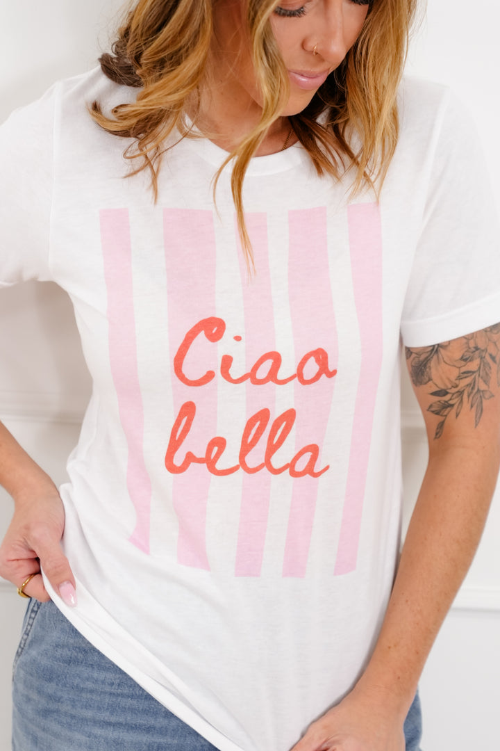 Plus/Reg Short Sleeve "Ciao Bella" Graphic Tee