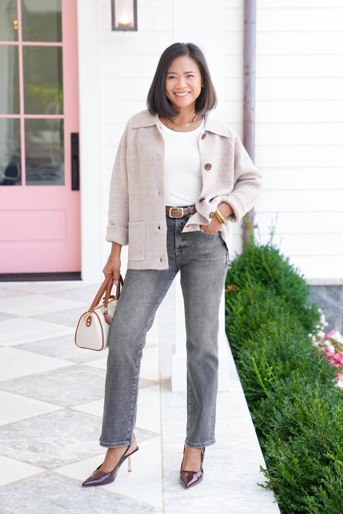 Long Sleeve Button Down Sweater Jacket