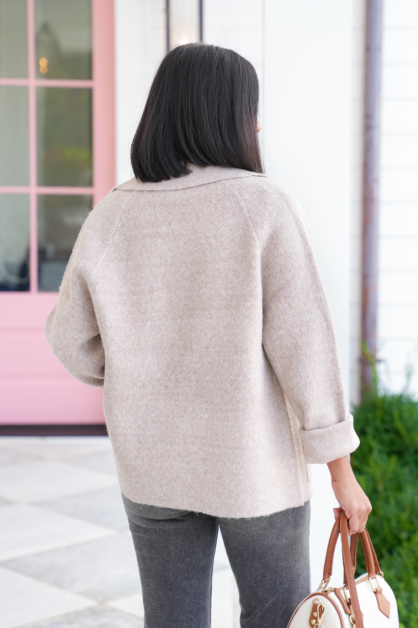 Long Sleeve Button Down Sweater Jacket