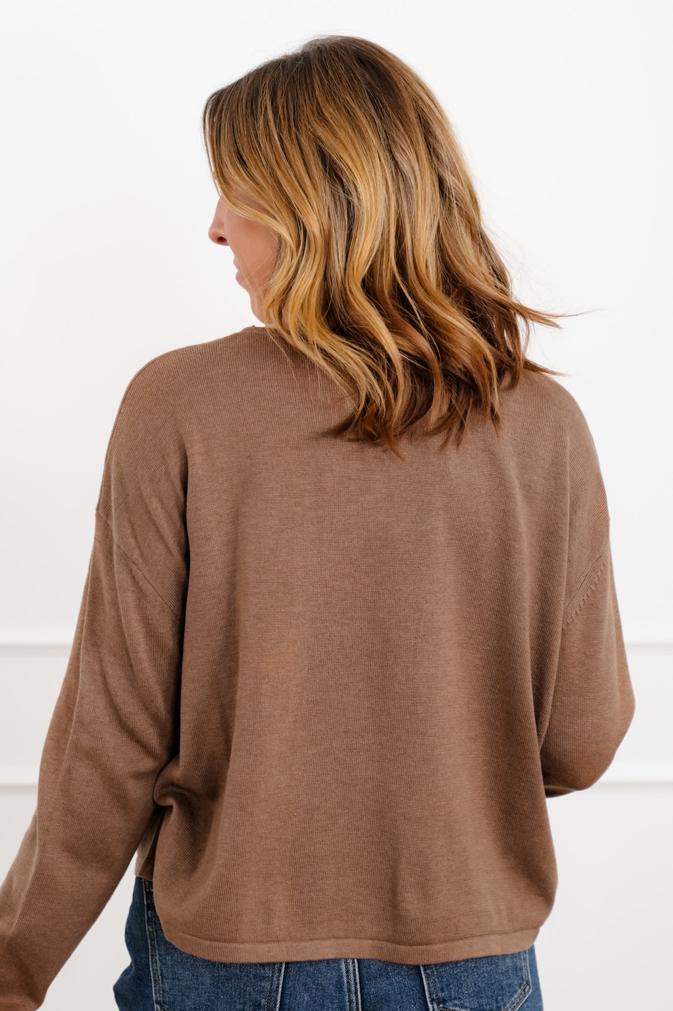 Solid Long Sleeve Button Down Cardigan