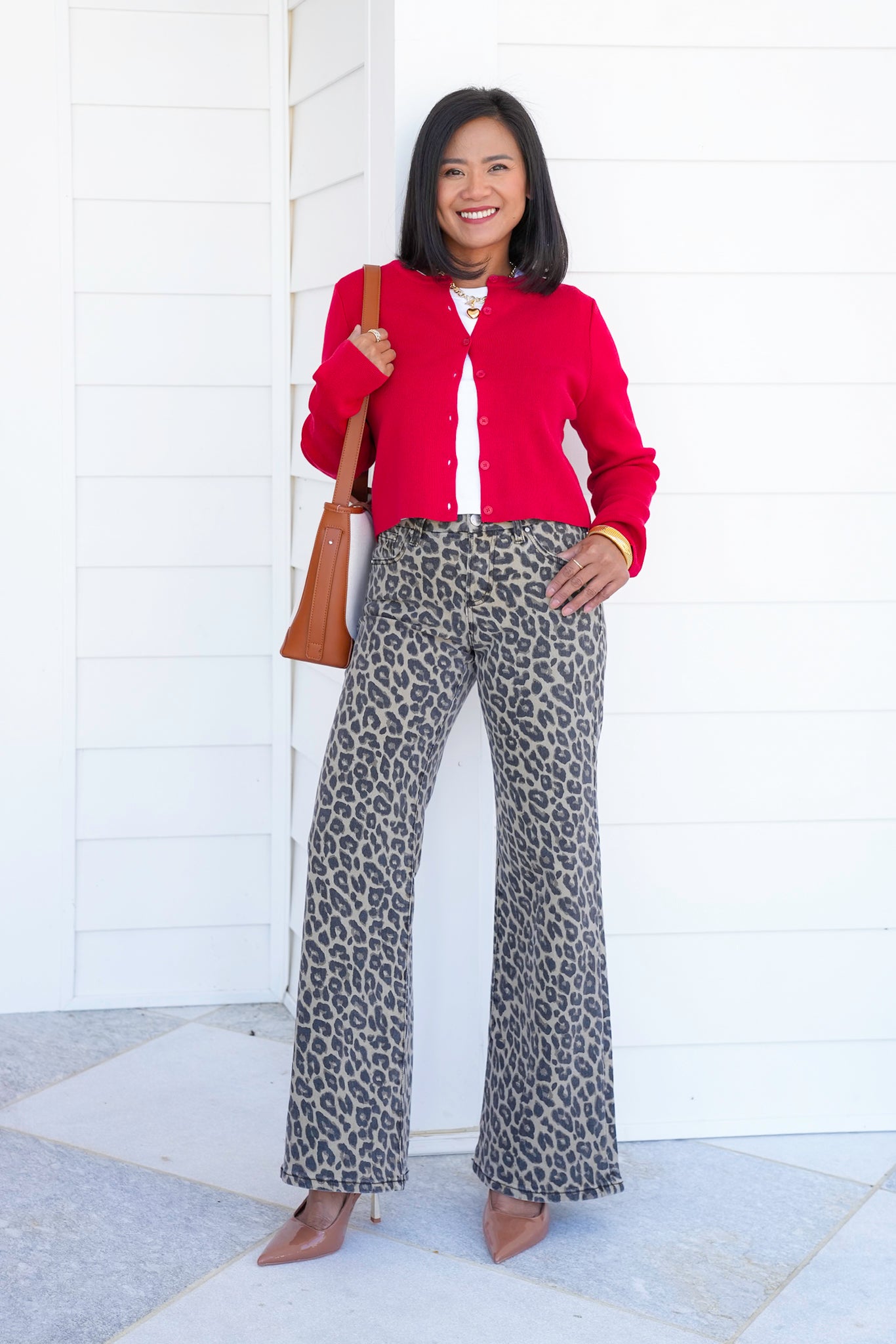 Door Buster! Zenana Button Up Crewneck Long Sleeve Cardigan