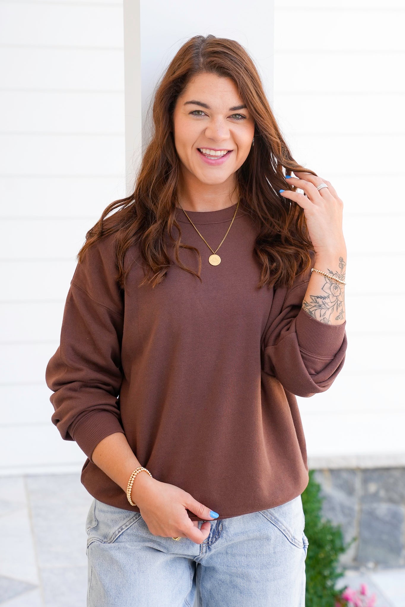 Plus/Reg Door Buster! Zenana Fleece Crewneck Pullover Sweatshirts