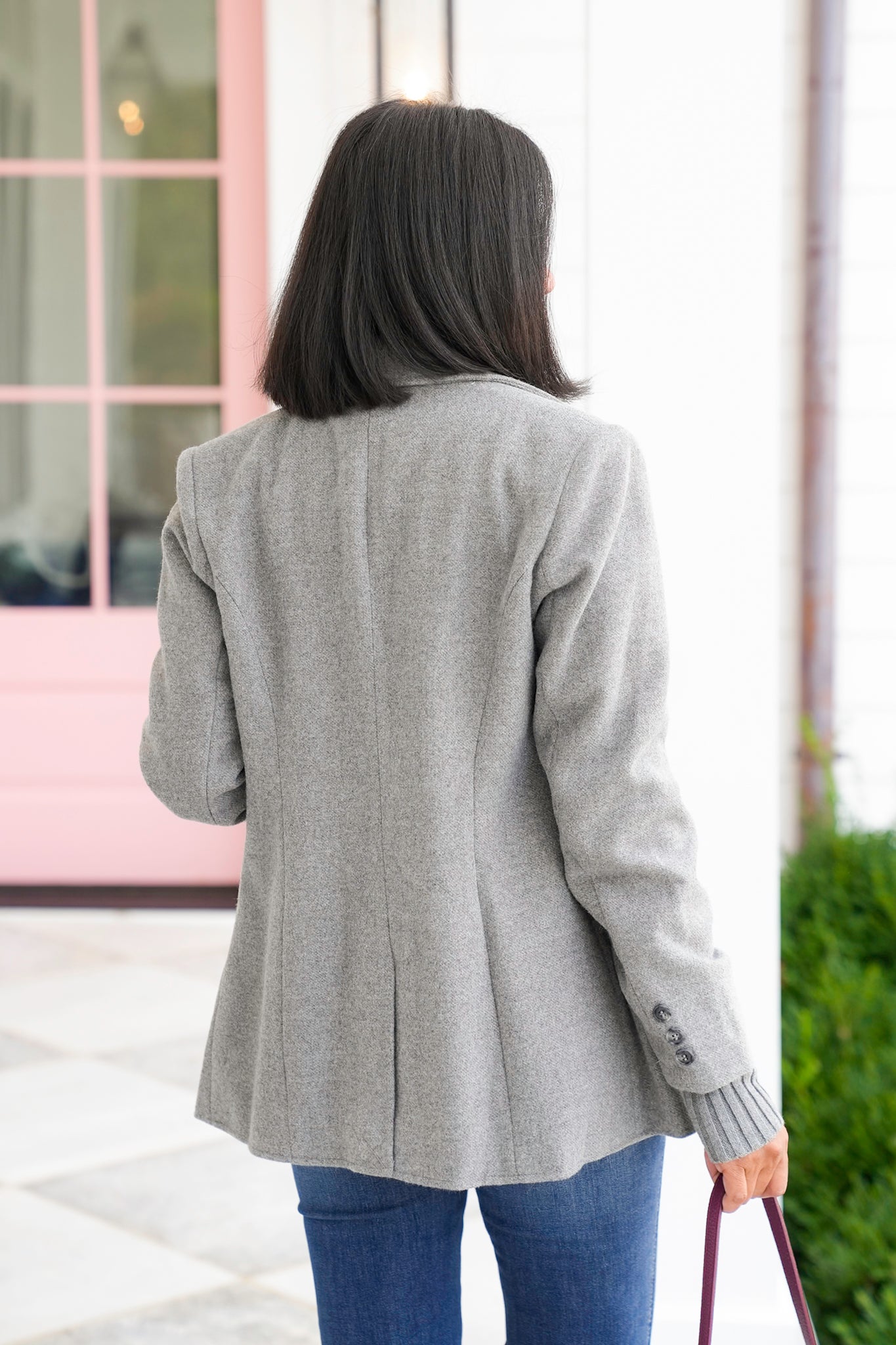 Grey Long Sleeve Layered Blazer