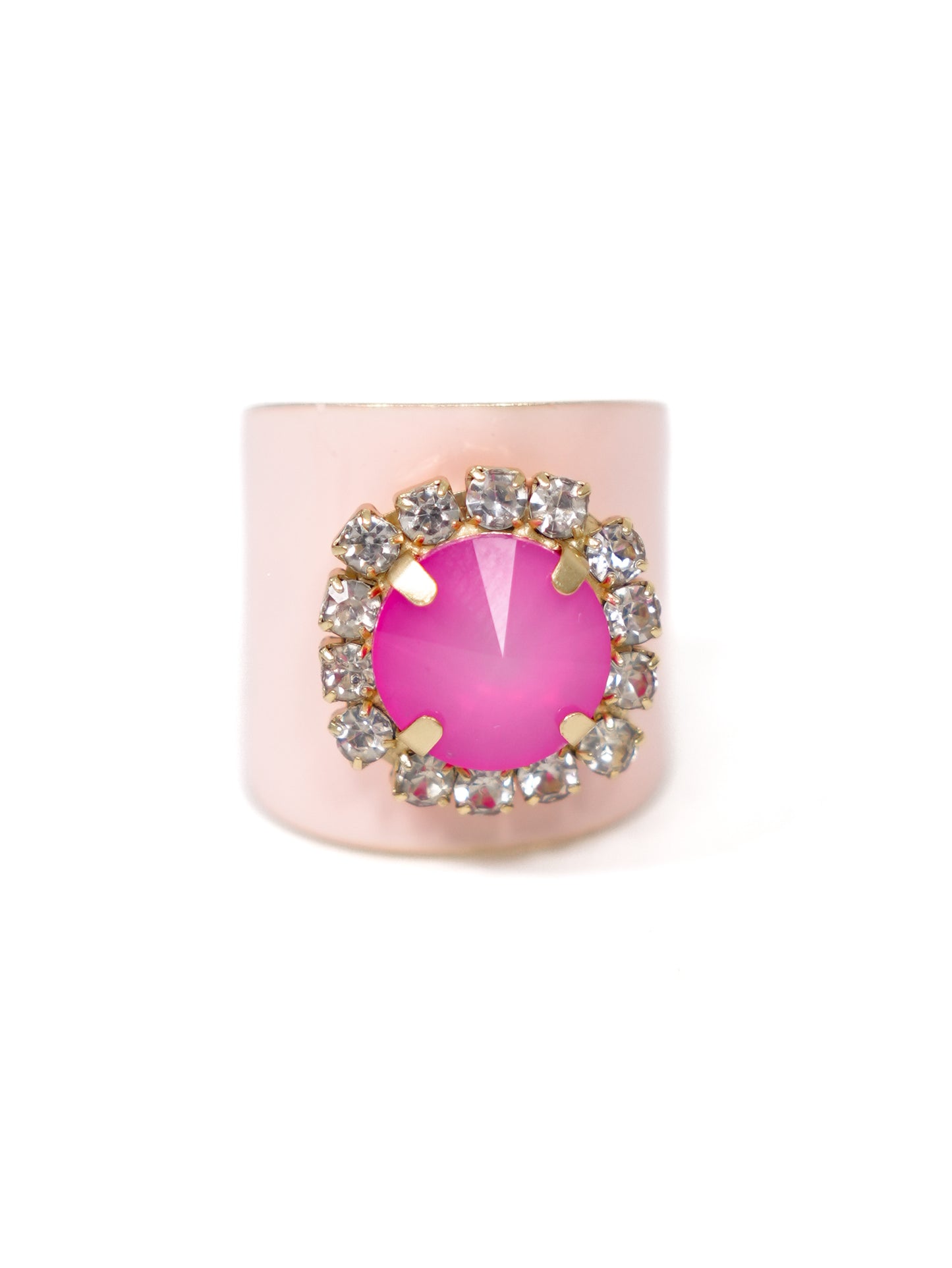 TOVA Jacci Fairy Dust Enamel Ring with Crystal Detail - Freckled Poppy