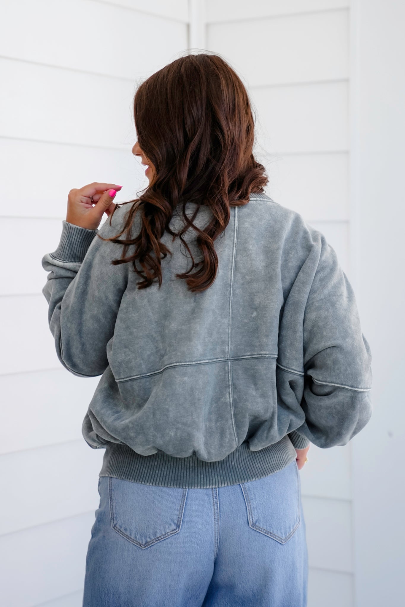 Door Buster! Zenana Acid Washed Fleece Jacket